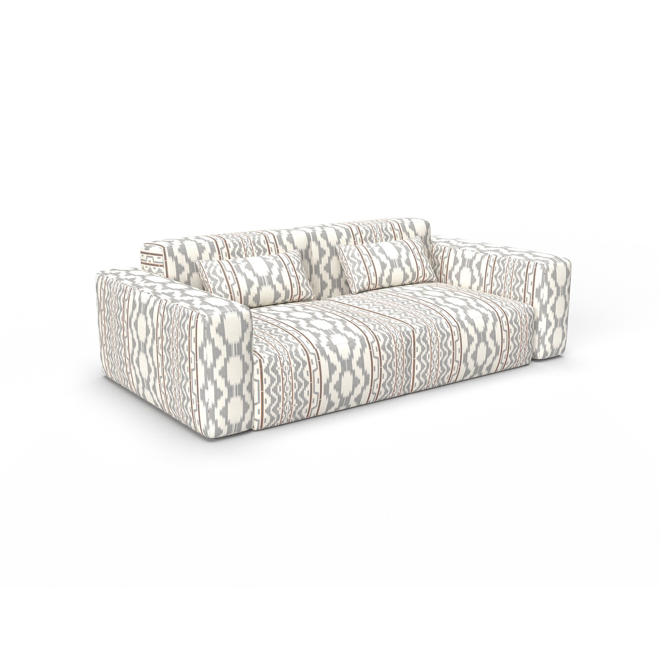 Sofa cala murada gris gaston y daniela telas ikat etnico tapizado decoracion casa