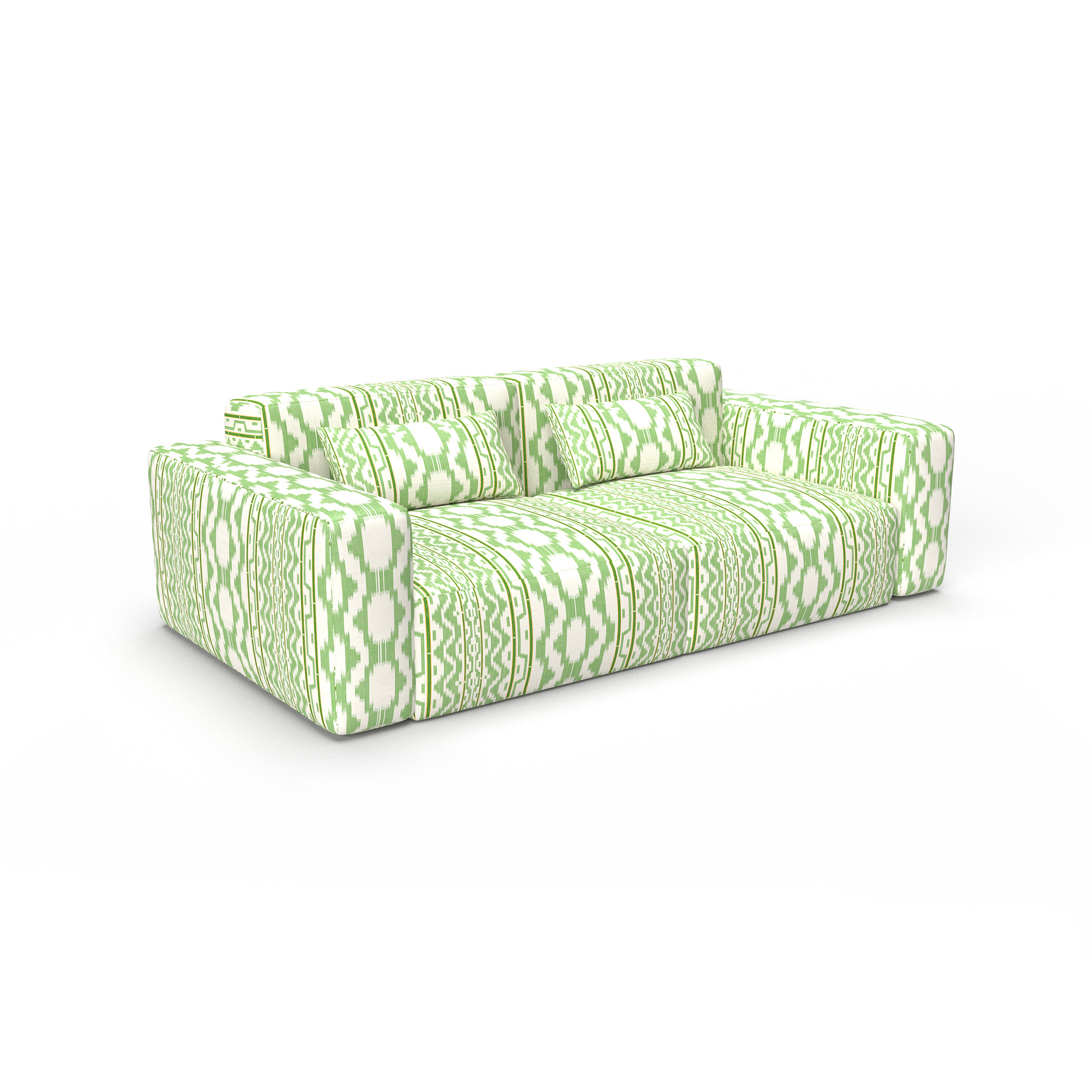 Sofa cala murada verde gaston y daniela telas ikat etnico tapizado decoracion casa
