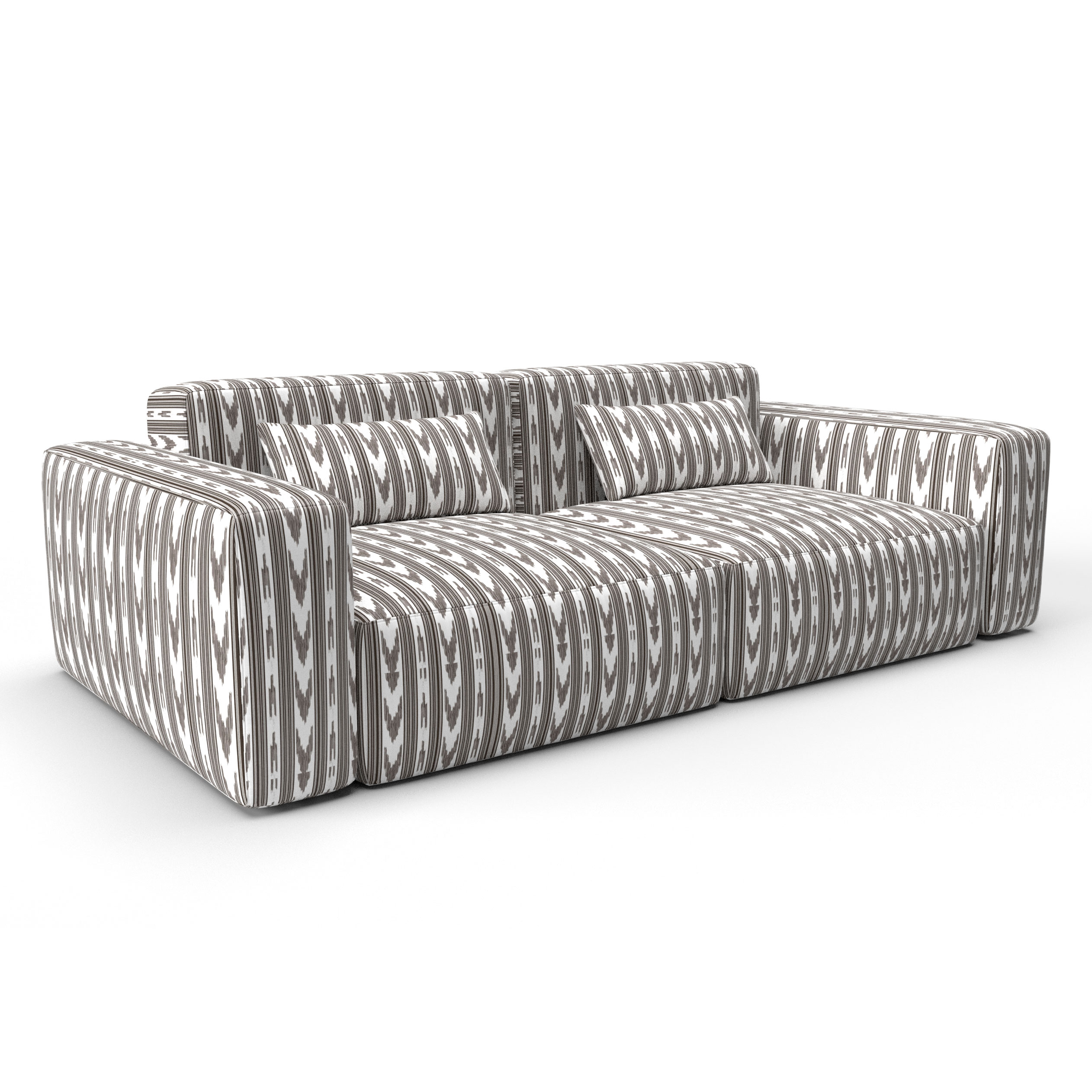 Sofa cala pi chocolate gaston y daniela telas ikat tapizado decoracion casa