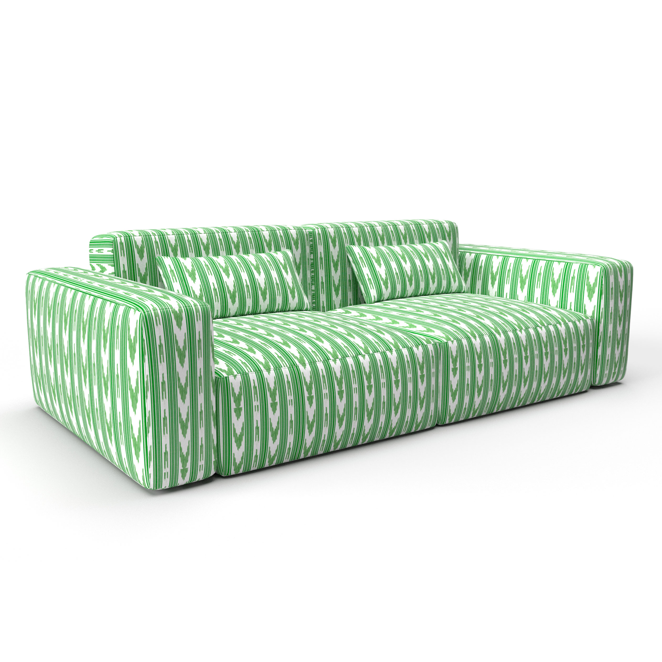 Sofa cala pi verde gaston y daniela telas ikat tapizado decoracion casa