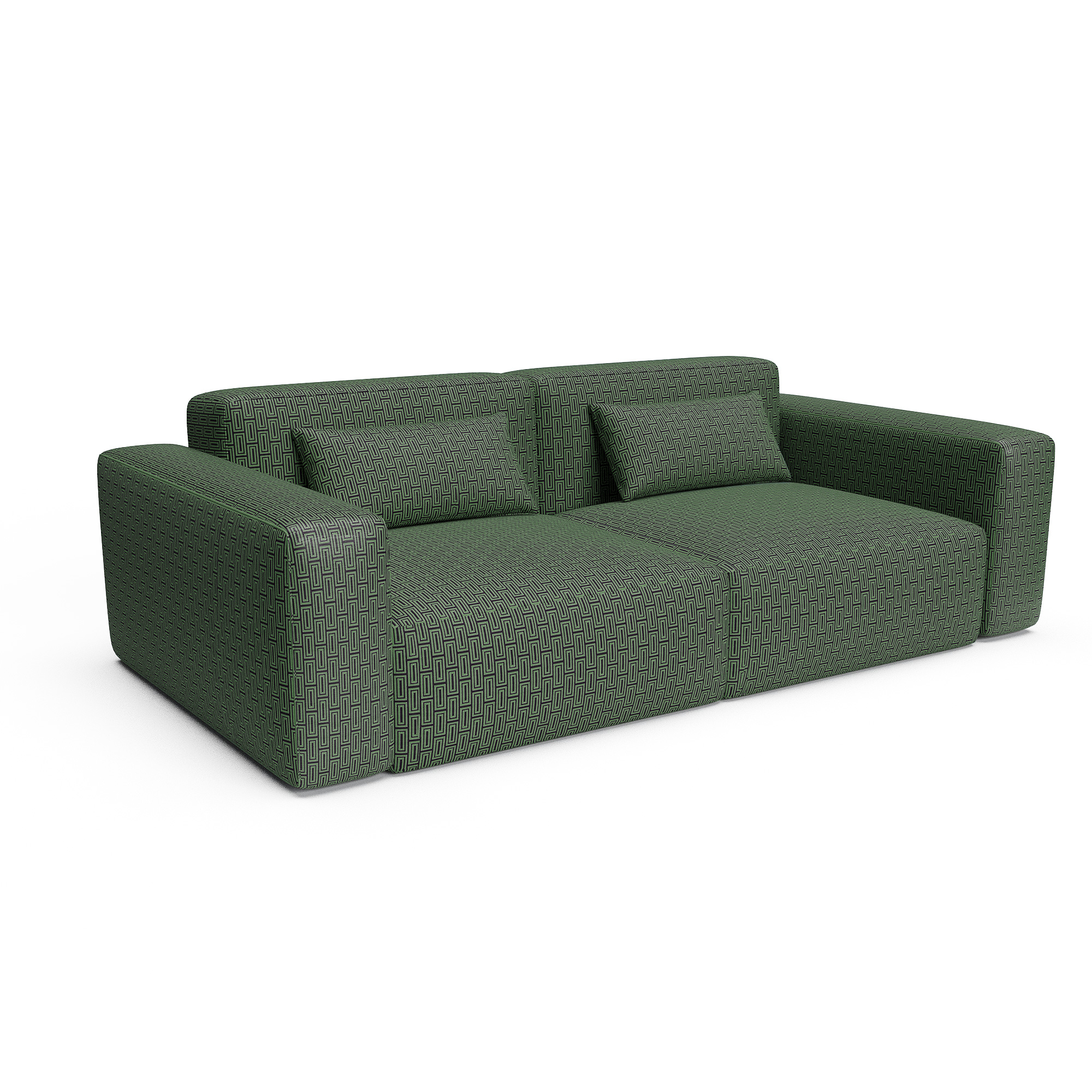 Sofa caleb verde navy gaston y daniela lorenzo castillo telas geometrico tapizado decoracion casa