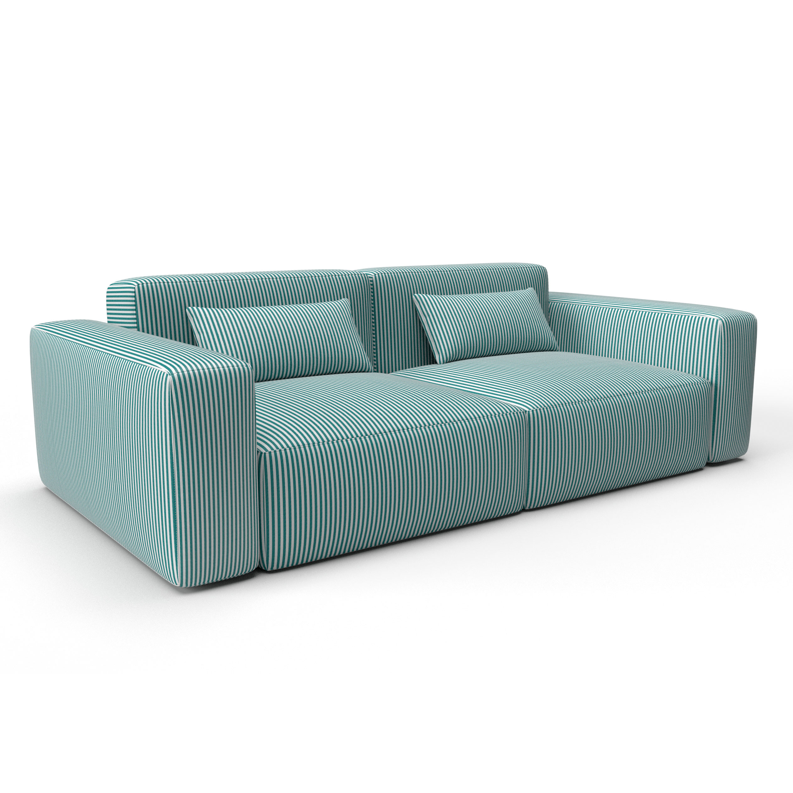 Sofa calobra agua verde gaston y daniela telas rayas tapizado decoracion casa