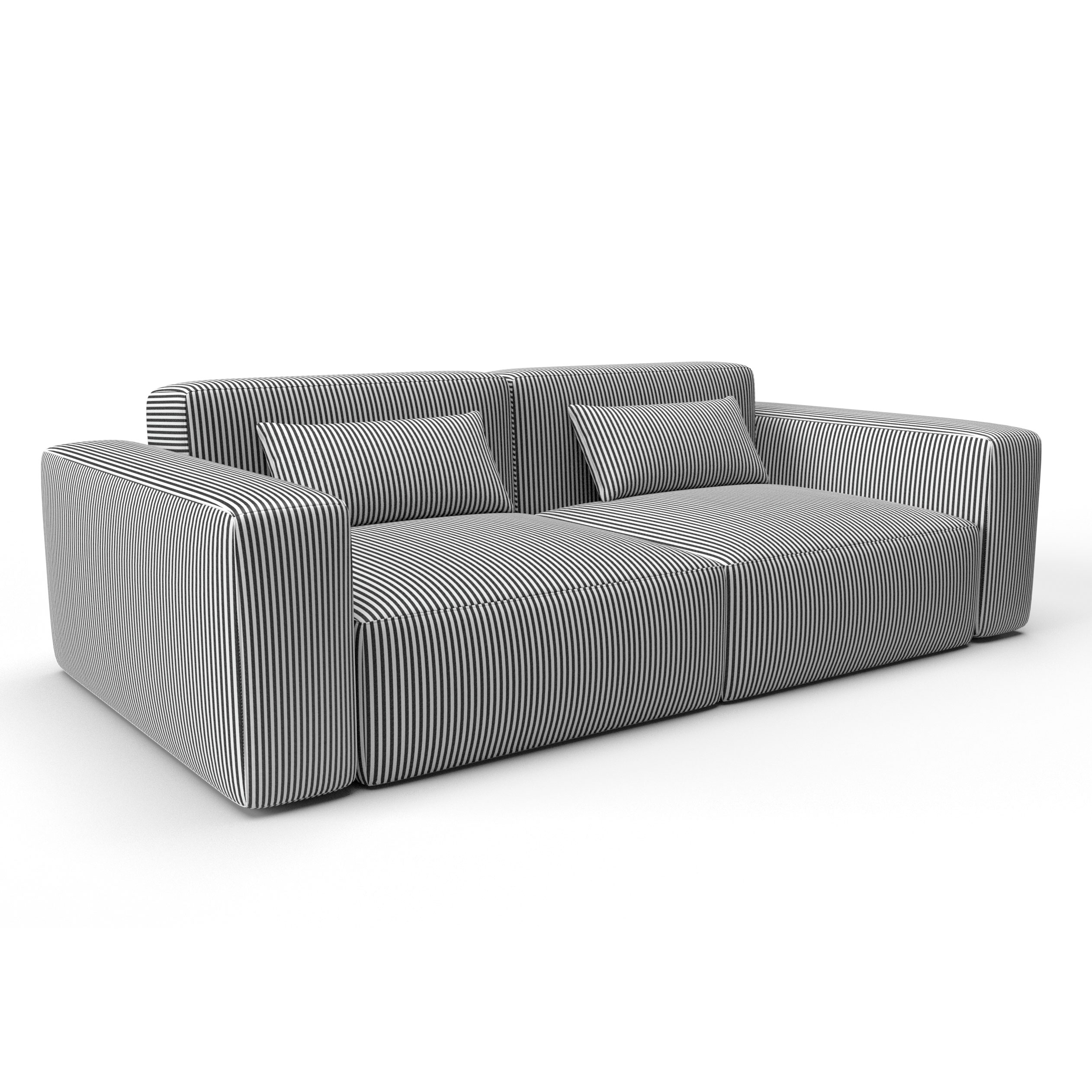 Sofa calobra negro gaston y daniela telas rayas tapizado decoracion casa