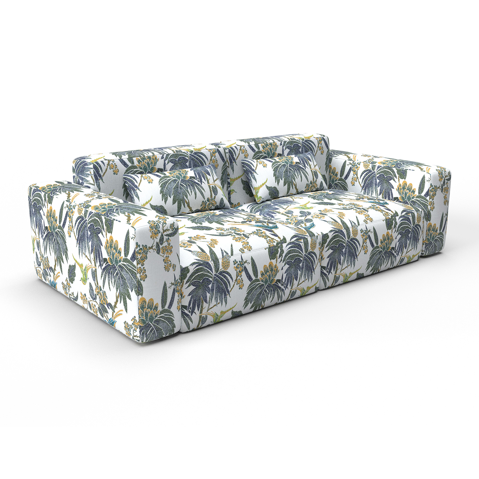 Sofa carmencita gaston y daniela lorenzo castillo telas botanico tapizado decoracion casa