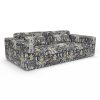 Sofa colosos azul gaston y daniela telas etnico tapizado decoracion casa