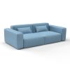 Sofa cooper azul gaston y daniela lorezno castillo telas geometrico tapizado decoracion casa