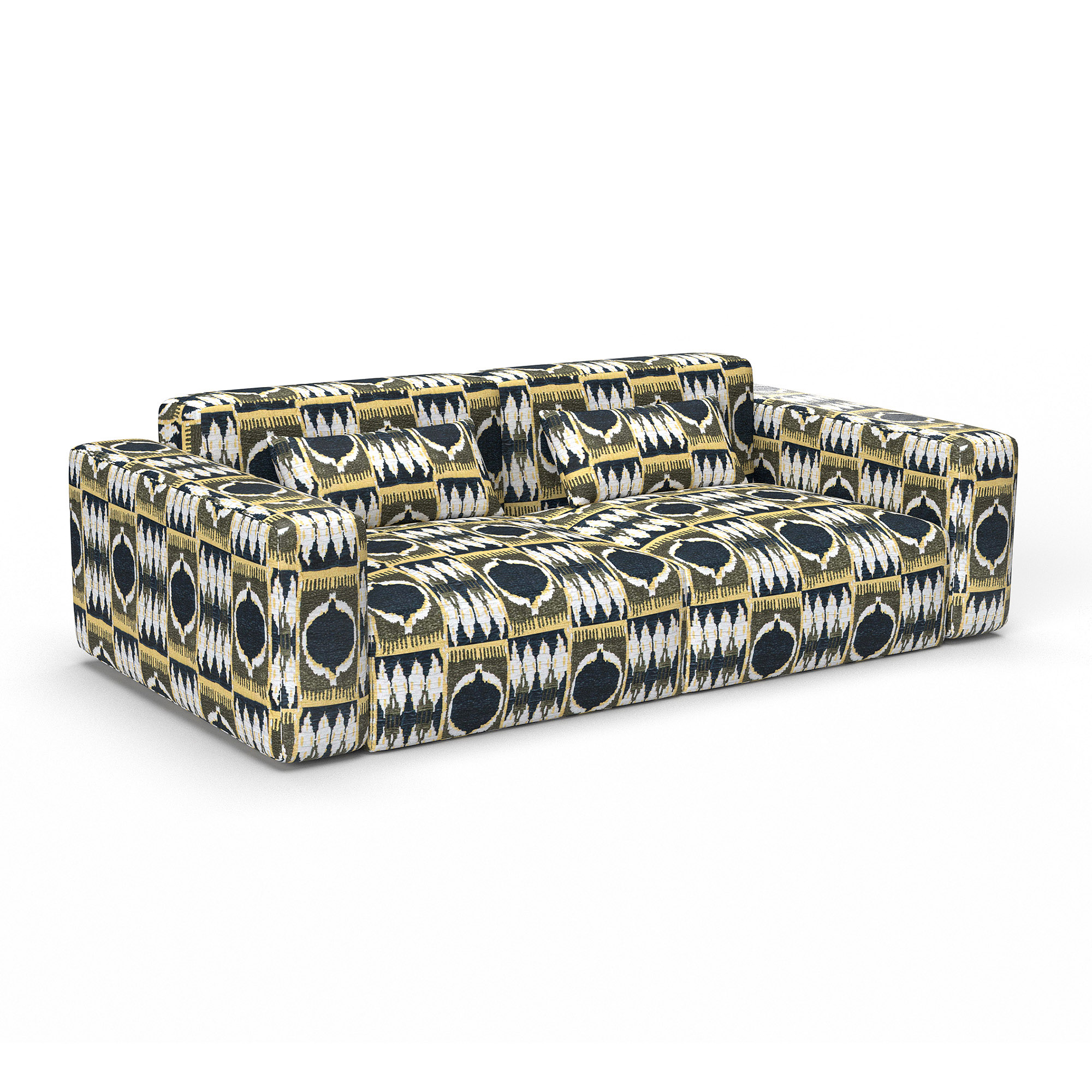 Sofa cuzco marron gaston y daniela telas etnico tapizado decoracion casa