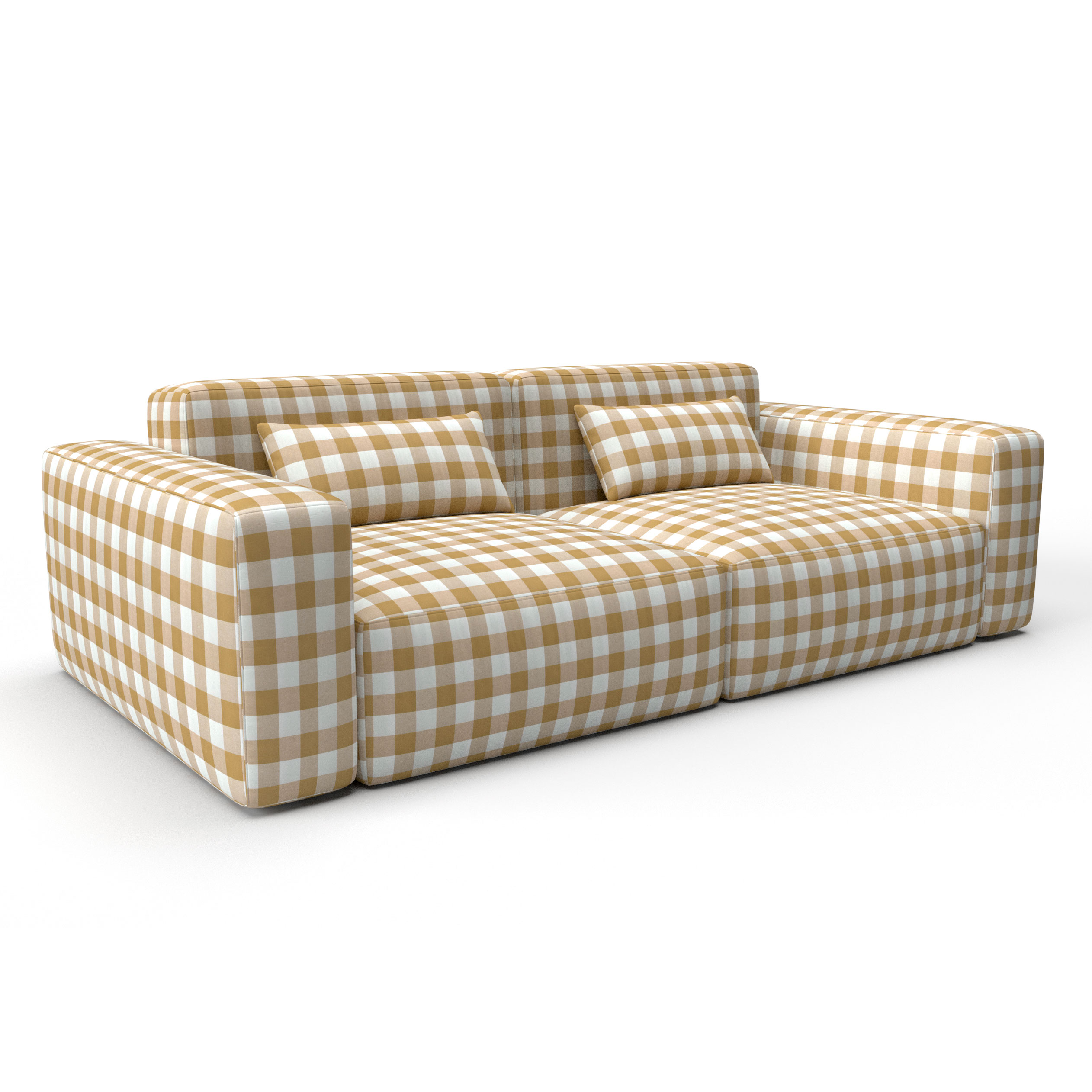 Sofa deia azul beige gaston y daniela telas cuadros tapizado decoracion casa