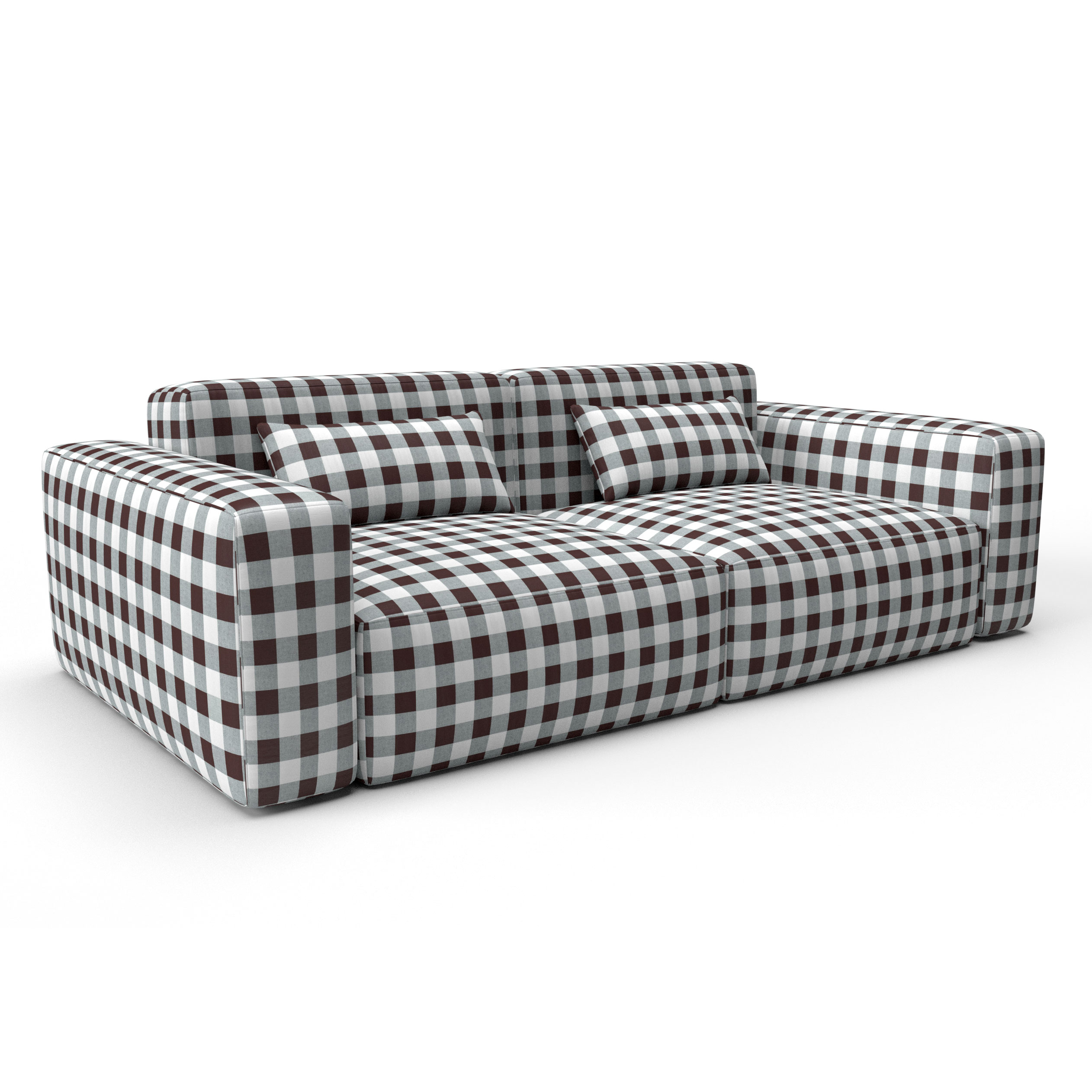 Sofa deia azul chocolate gaston y daniela telas cuadros tapizado decoracion casa