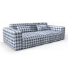 Sofa deia azul oscuro gaston y daniela telas cuadros tapizado decoracion casa