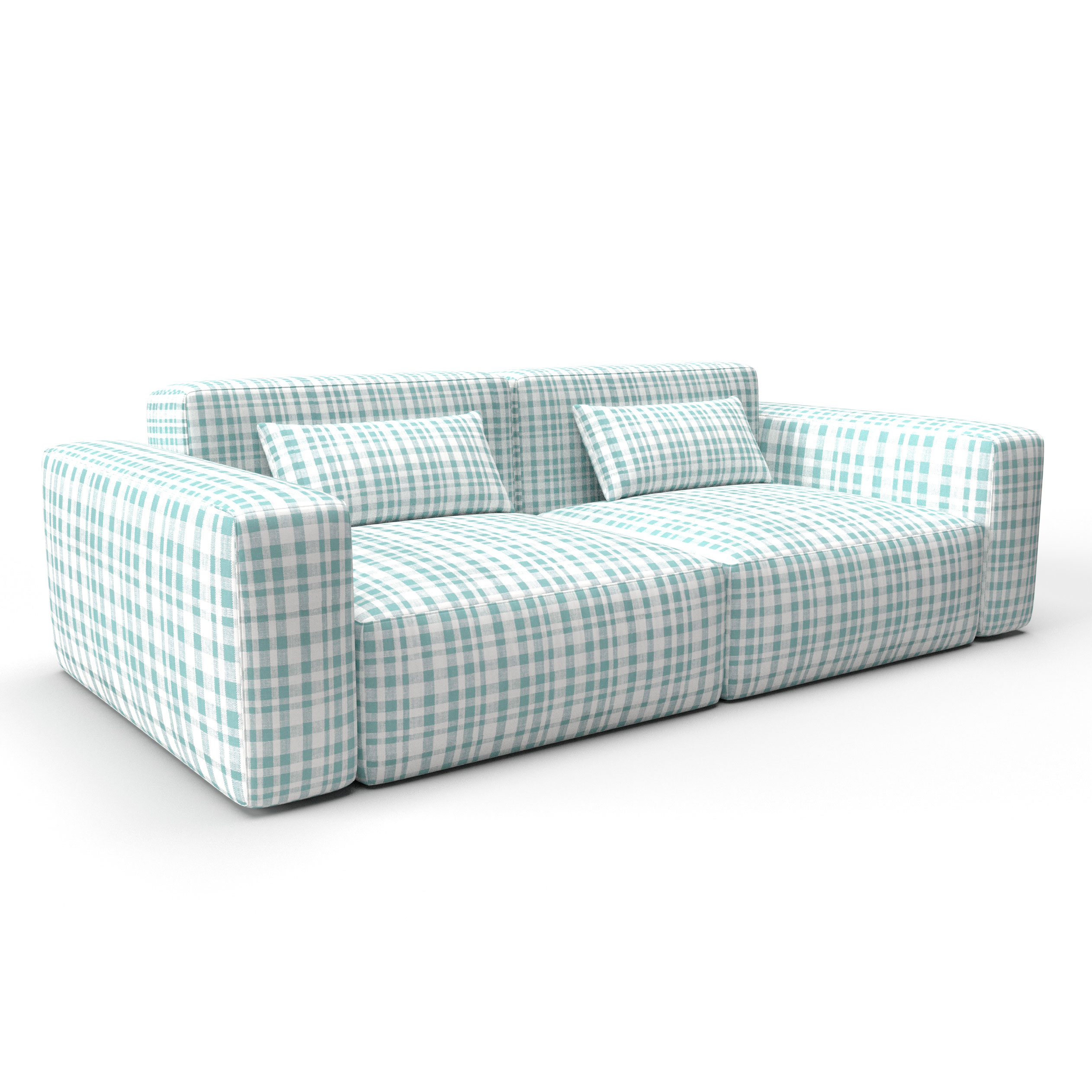 Sofa drach azul claro gaston y daniela telas cuadros tapizado decoracion casa