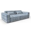 Sofa drach azul oscuro gaston y daniela telas cuadros tapizado decoracion casa