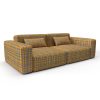 Sofa drach ocre azul gaston y daniela telas cuadros tapizado decoracion casa