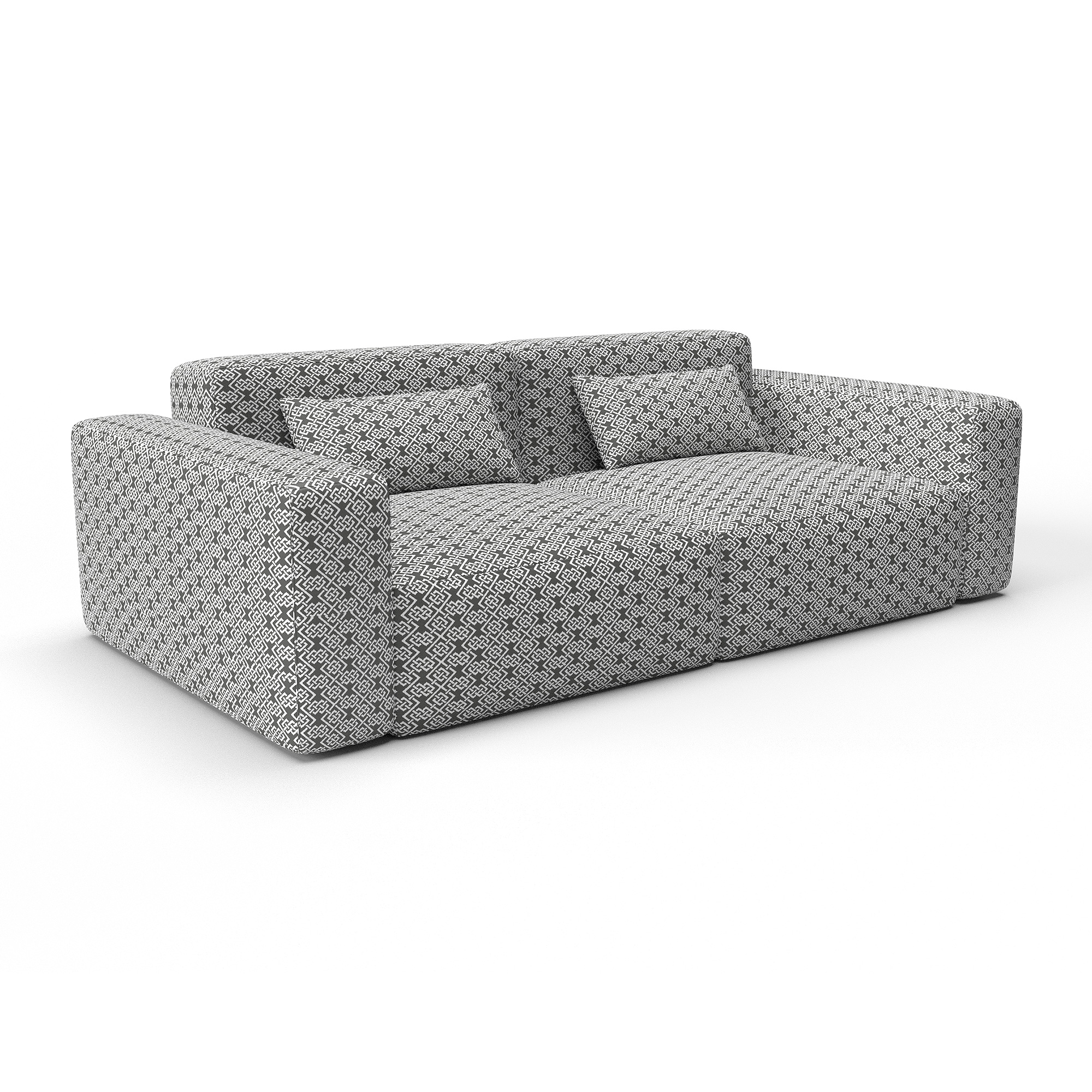 Sofa ephraim gris gaston y daniela lorenzo castillo telas geometrico tapizado decoracion casa