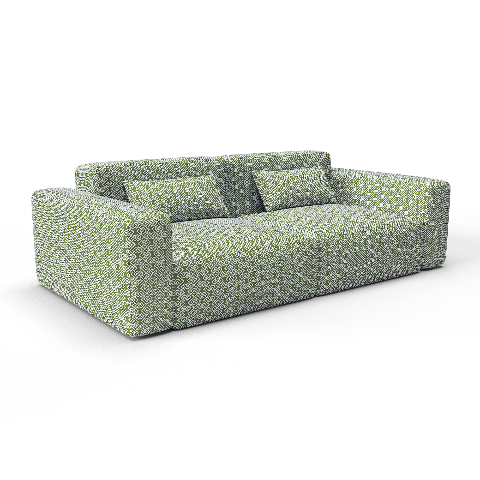 Sofa ephraim verde gaston y daniela lorenzo castillo telas geometrico tapizado decoracion casa