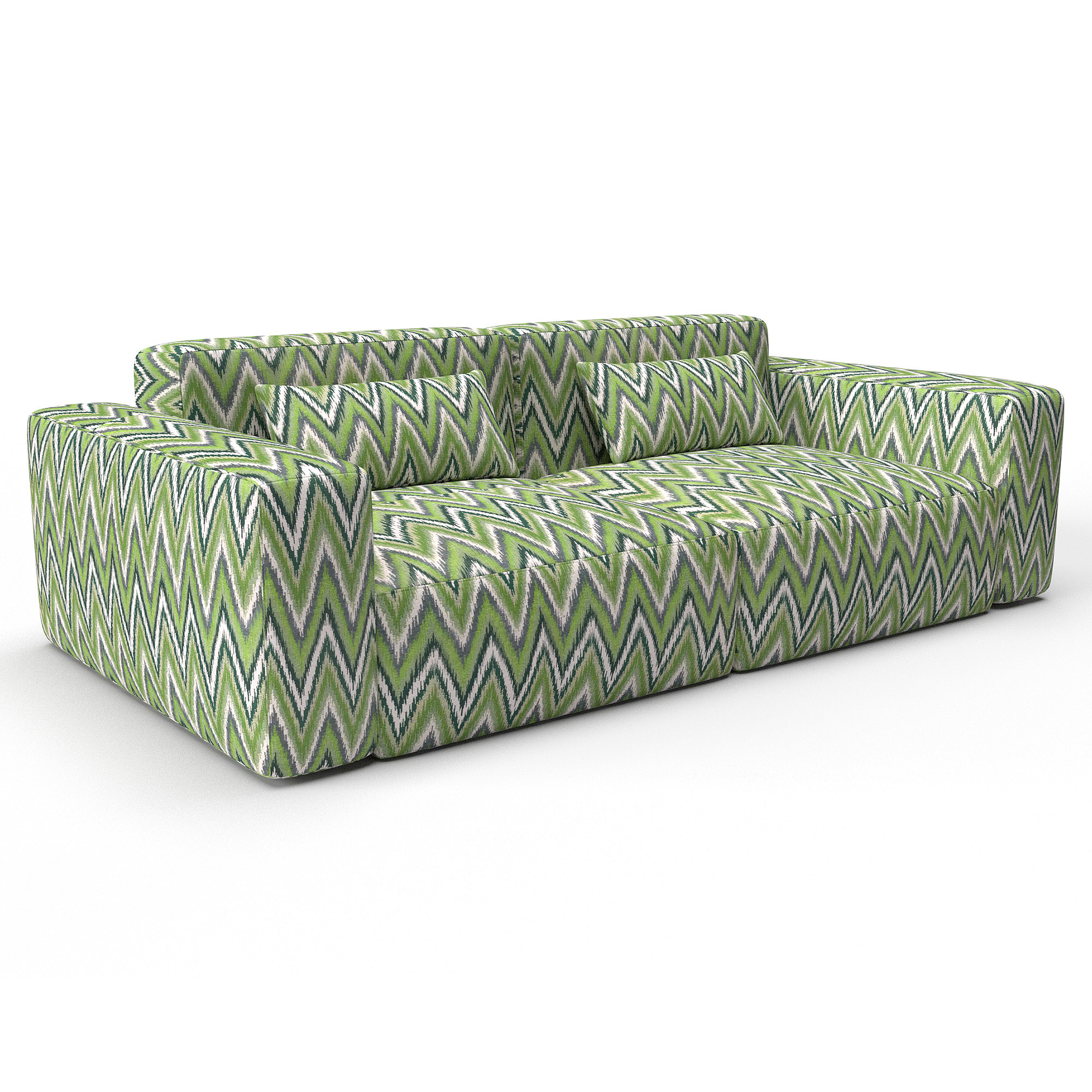 Sofa gedeon verde gaston y daniela lorenzo castillo telas geometrico tapizado decoracion casa