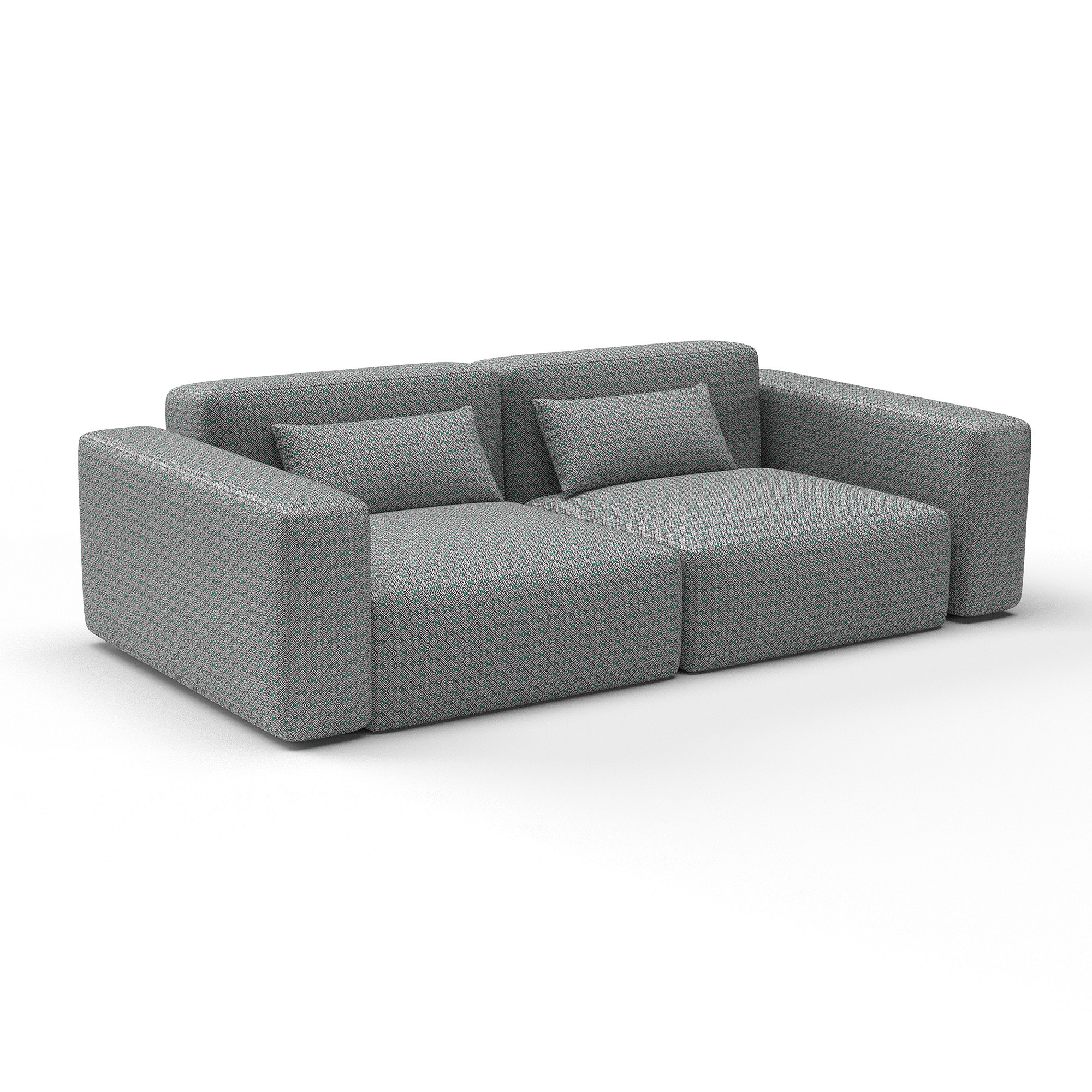 Sofa inca oceano gaston y daniela telas geometrico etnico tapizado decoracion casa