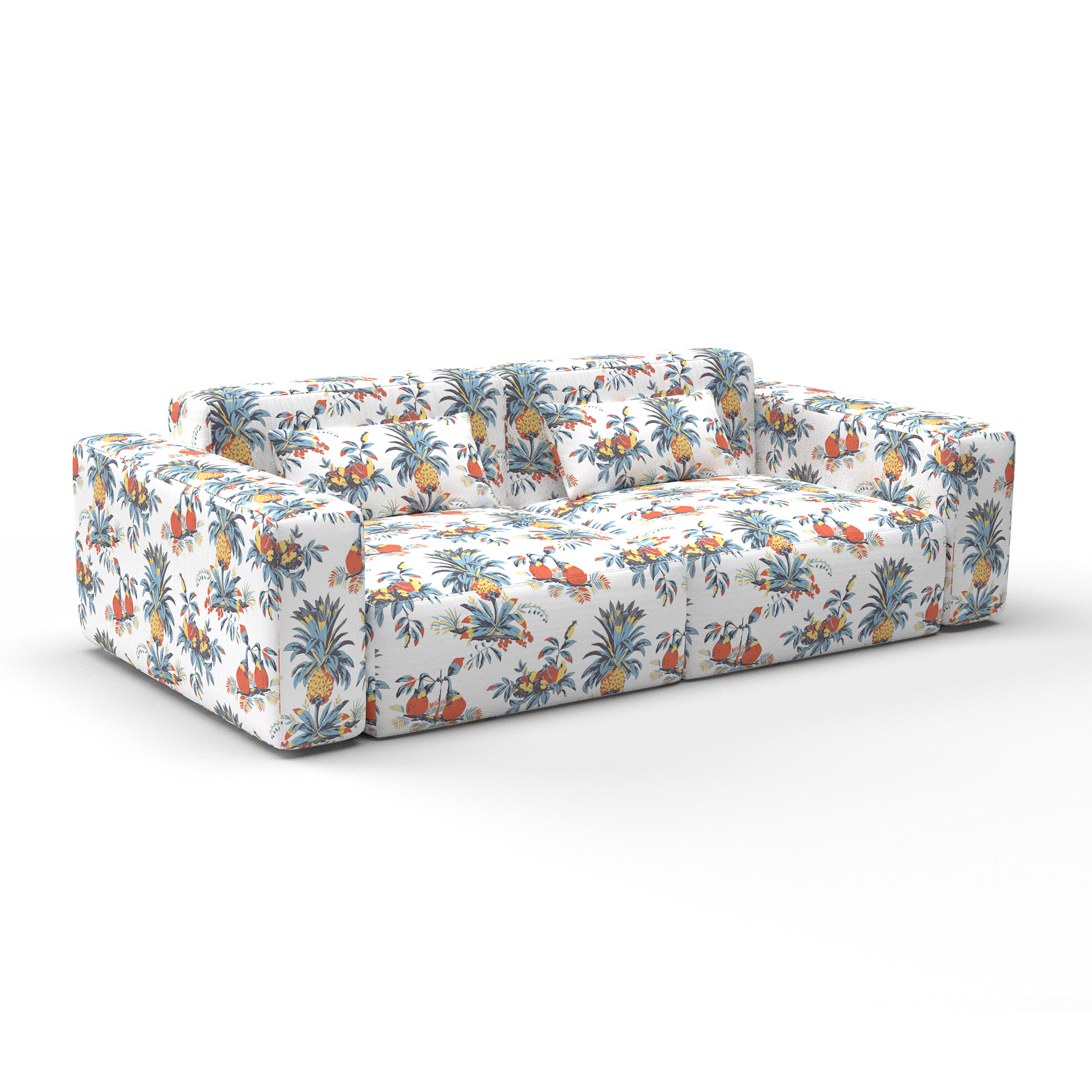 Sofa juliana gaston y daniela lorenzo castillo telas botanico tapizado decoracion casa