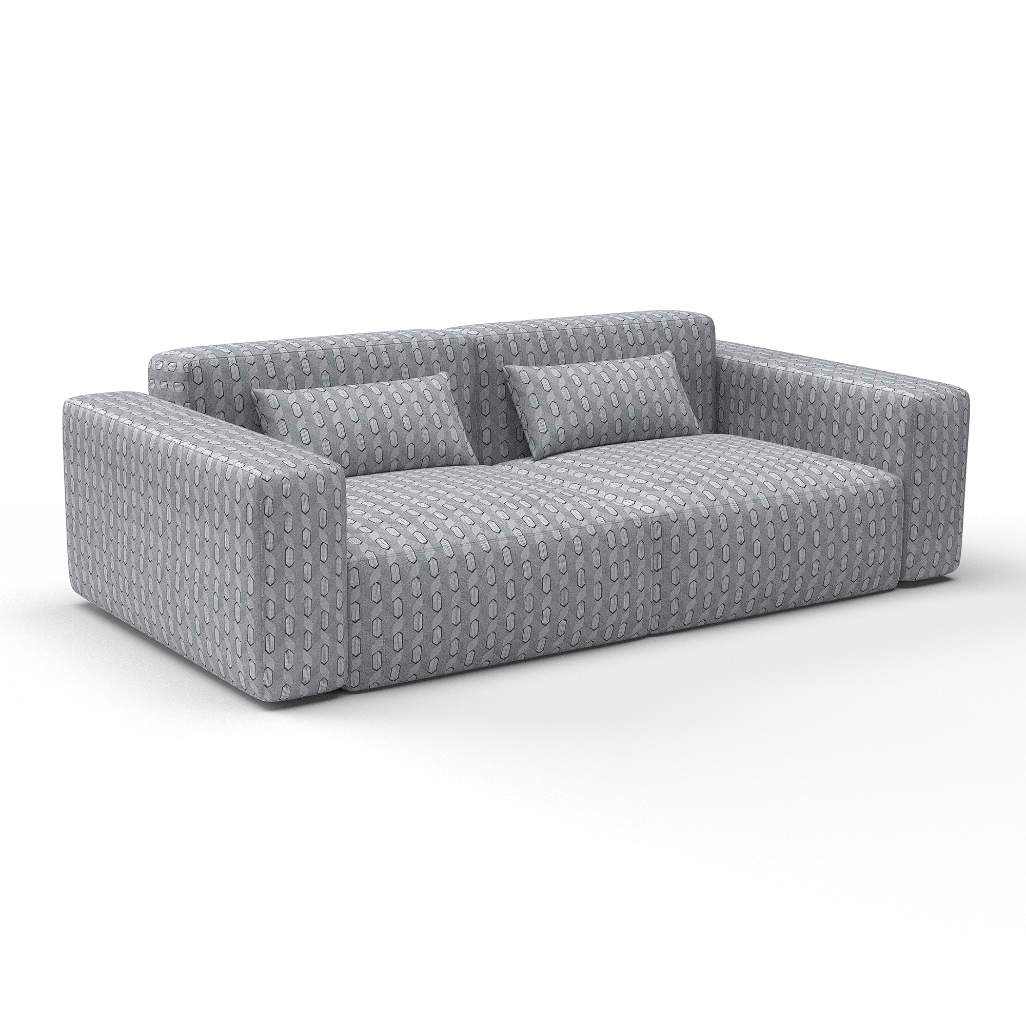 Sofa maya gris gaston y daniela telas geometrico tapizado decoracion casa