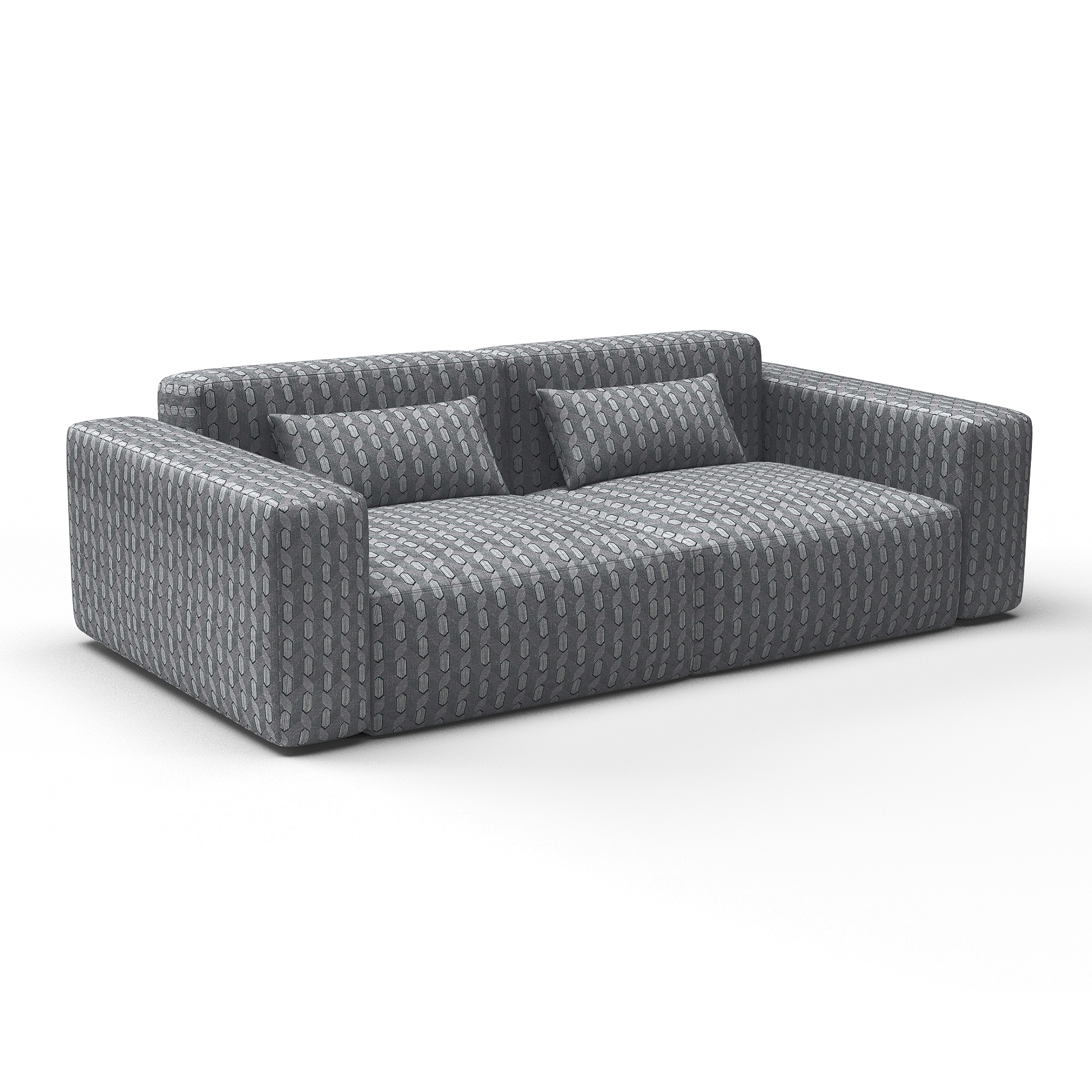 Sofa maya indigo gaston y daniela telas geometrico tapizado decoracion casa