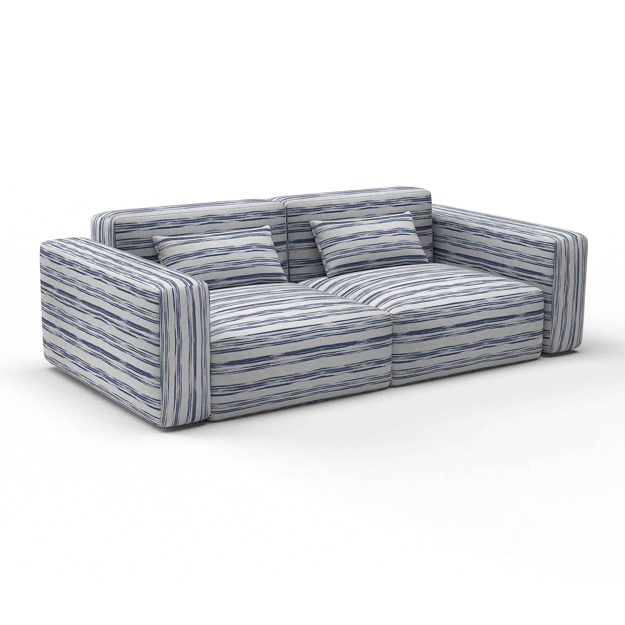 Sofa moctezuma azul gaston y daniela telas rayas tapizado decoracion casa