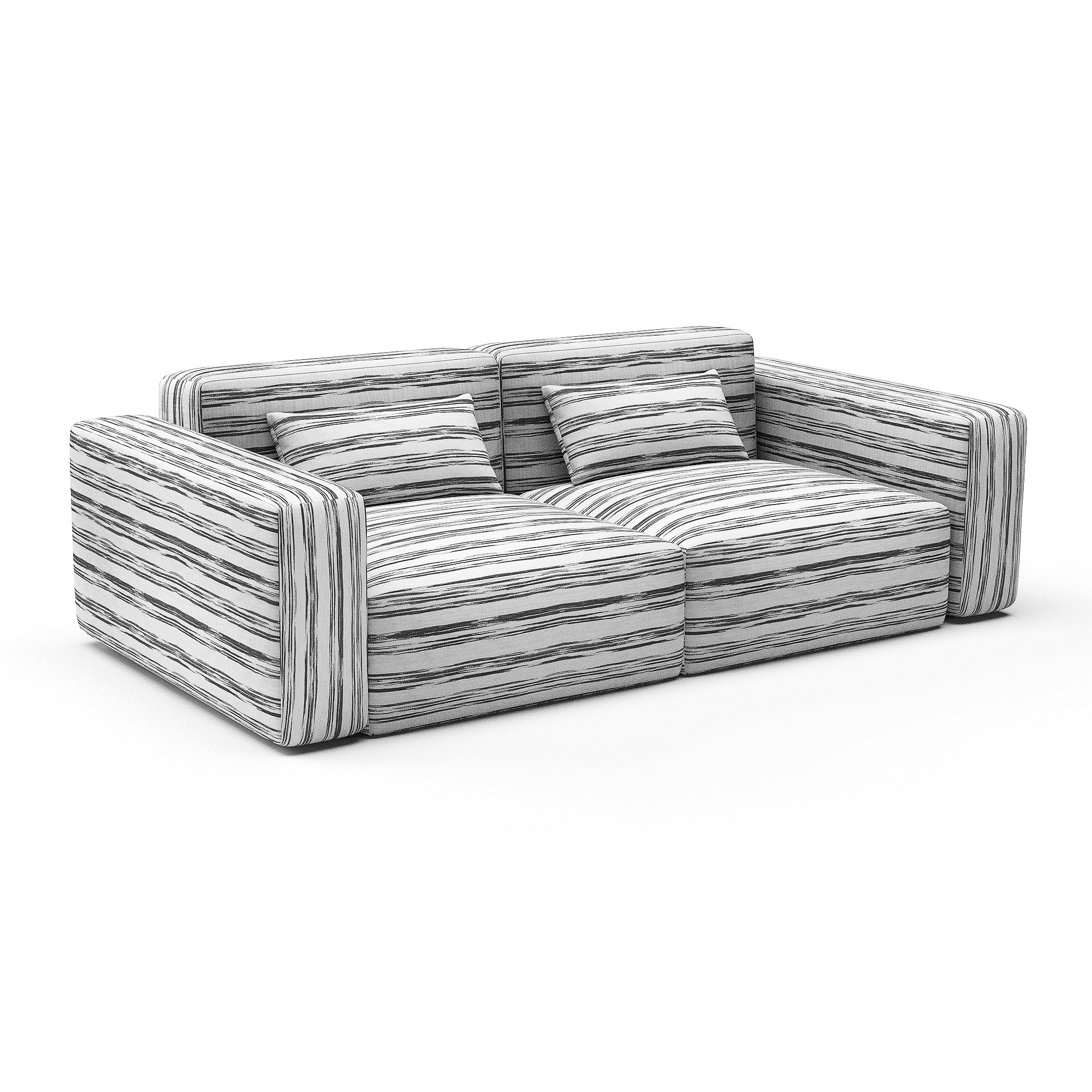 Sofa moctezuma negro gaston y daniela telas rayas tapizado decoracion casa