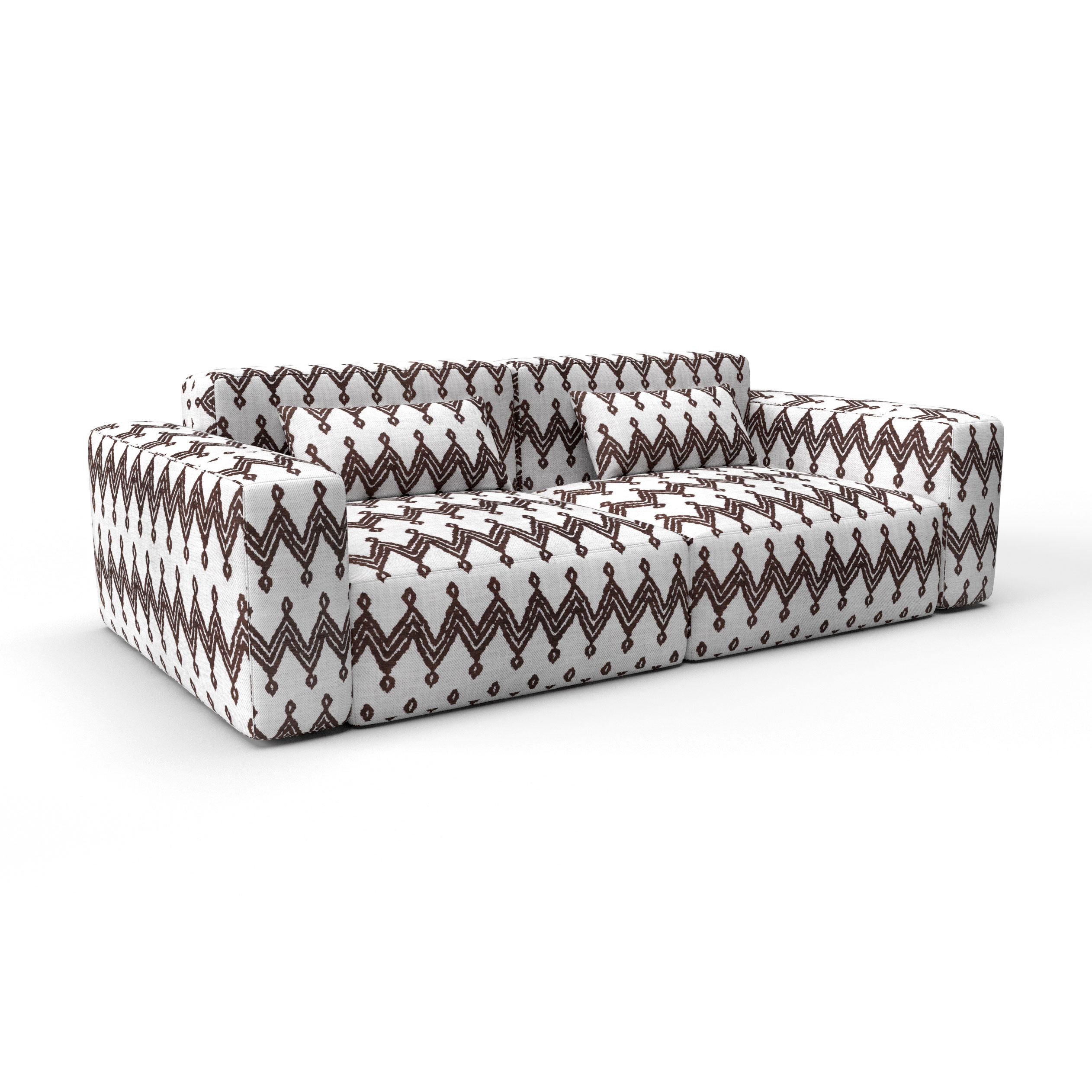 Sofa navajo chocolate gaston y daniela telas etnico tapizado decoracion casa