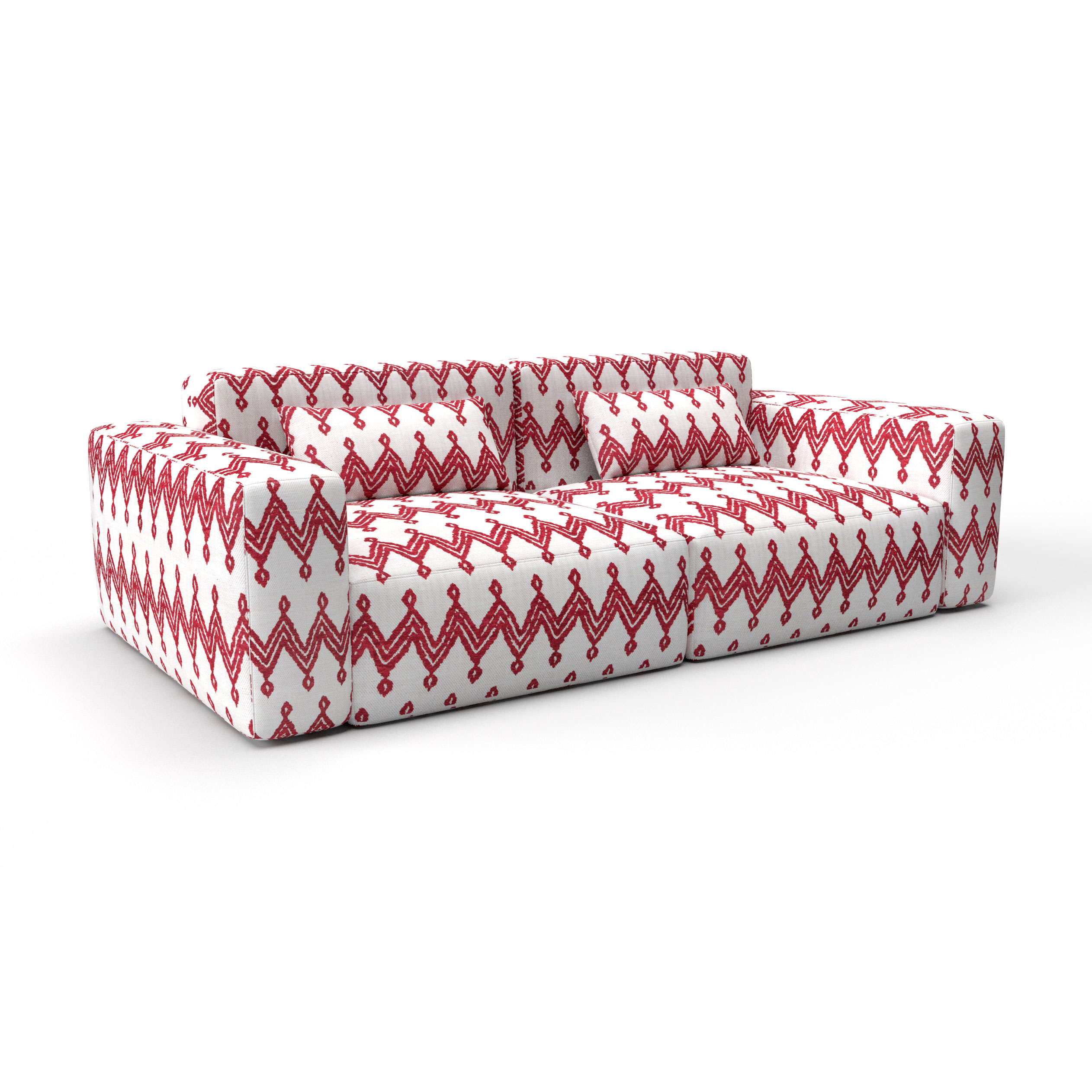Sofa navajo rojo gaston y daniela telas etnico tapizado decoracion casa