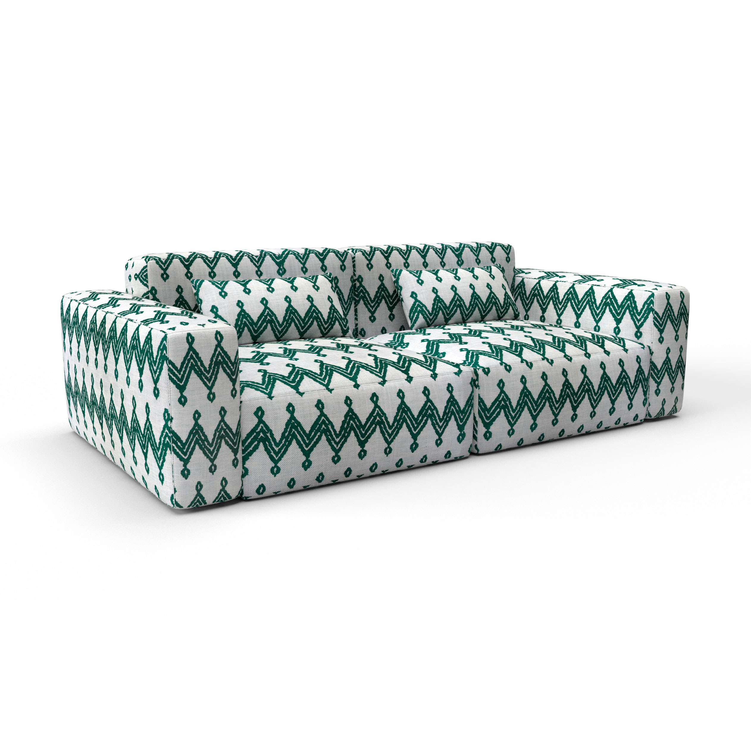 Sofa navajo verde gaston y daniela telas etnico tapizado decoracion casa