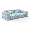 Sofa otis azul gaston y daniela lorenzo castillo telas floral tapizado decoracion casa
