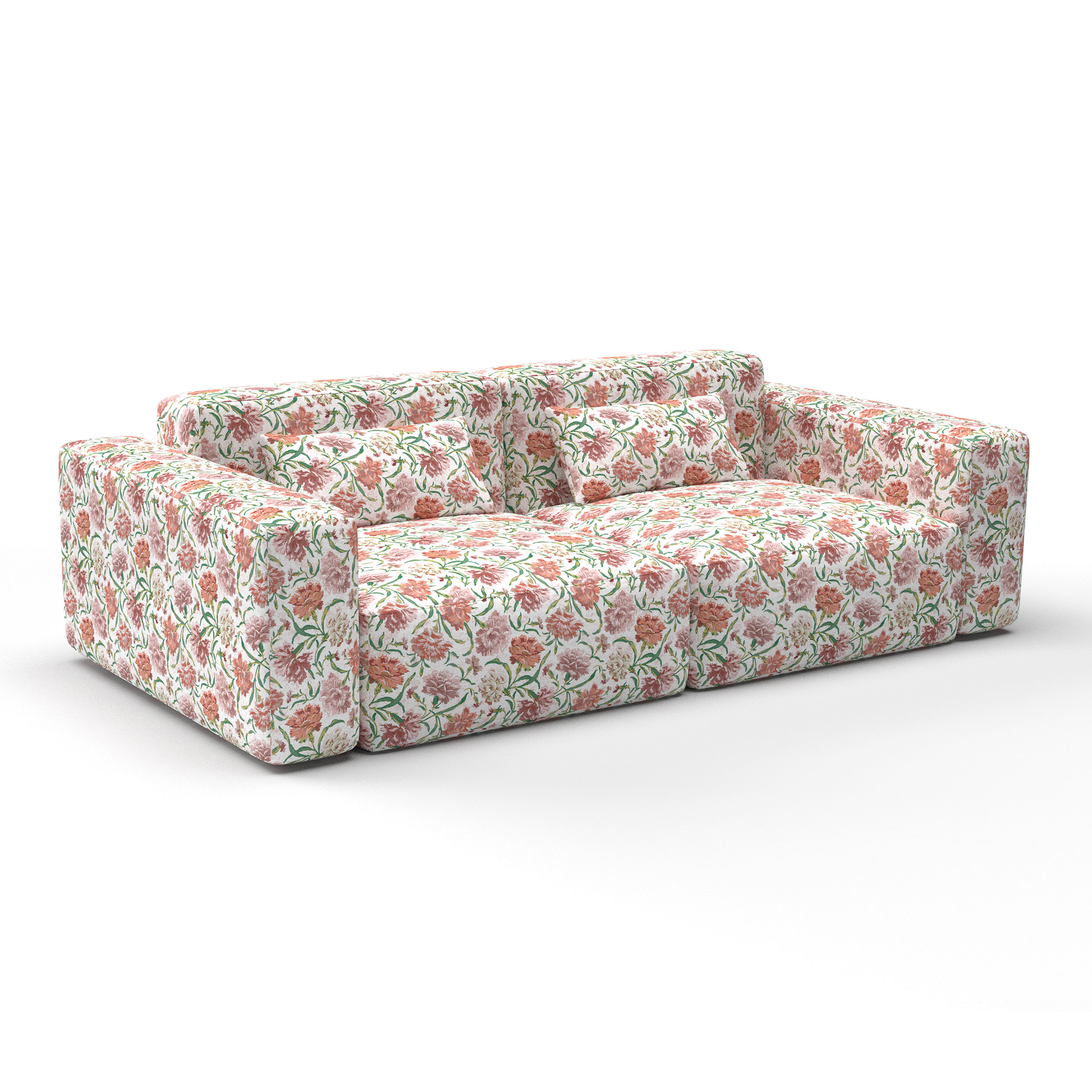 Sofa otis rojo gaston y daniela lorenzo castillo telas floral tapizado decoracion casa