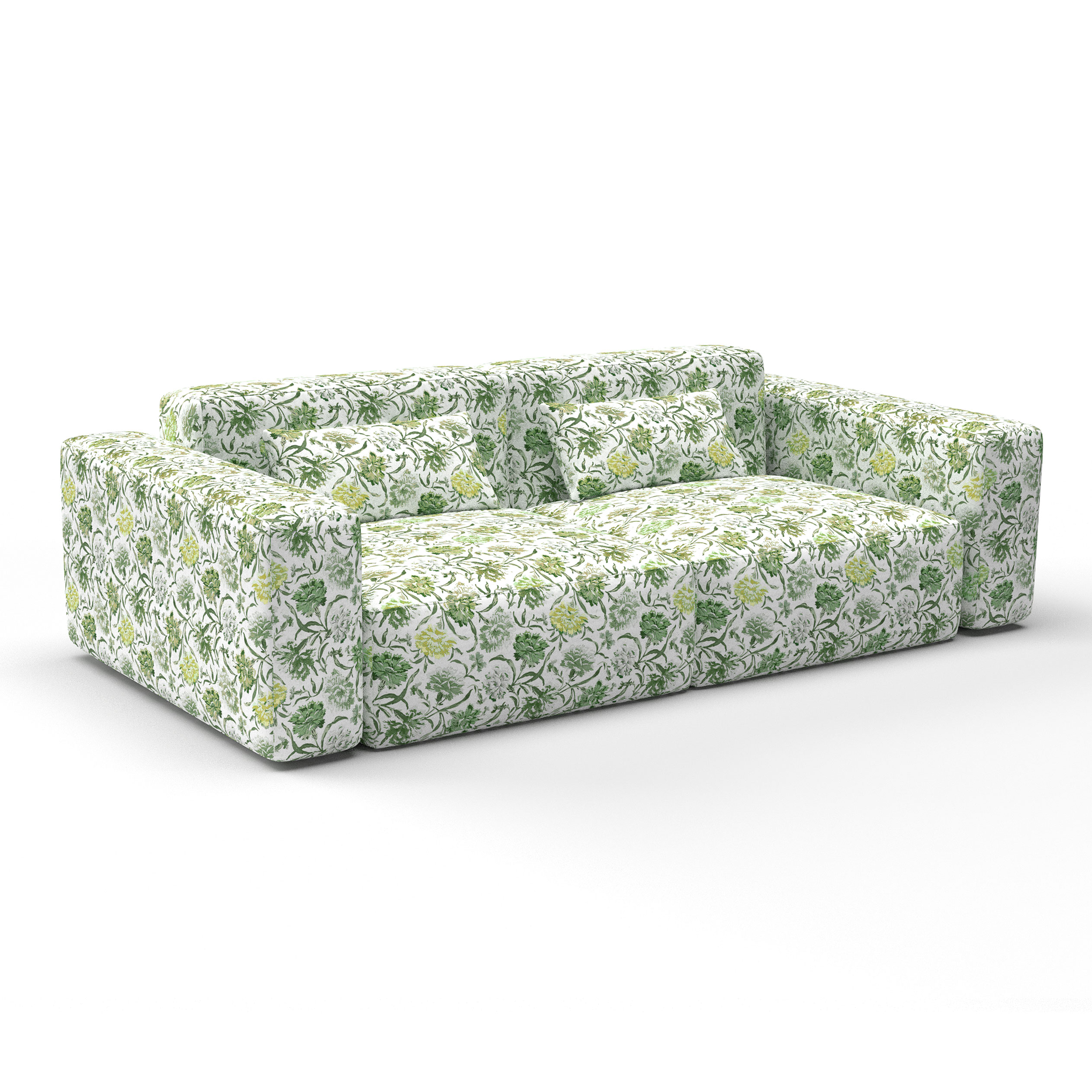 Sofa otis verde gaston y daniela lorenzo castillo telas floral tapizado decoracion casa