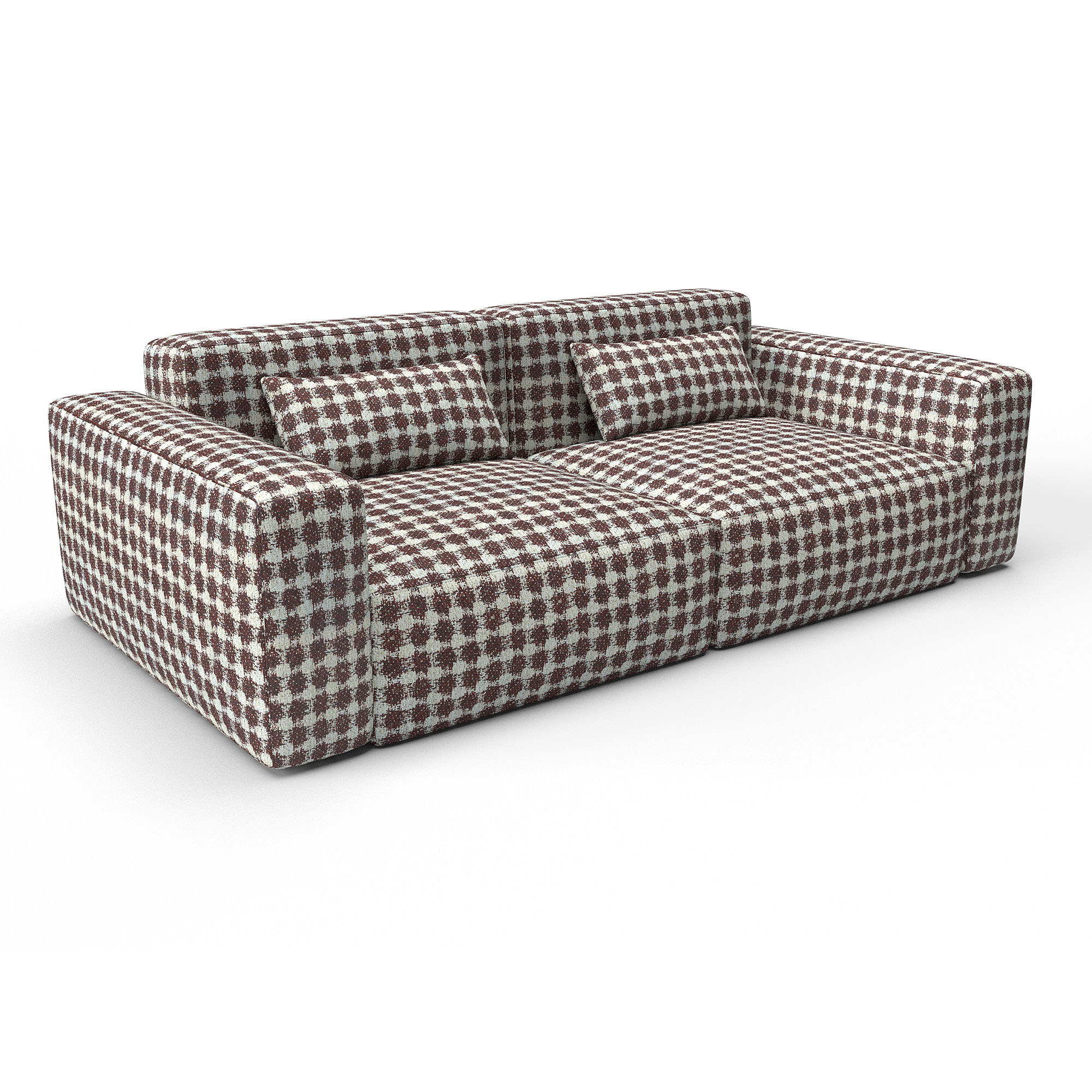 Sofa pedraza rojo gaston y daniela lorenzo castillo telas geometrico tapizado decoracion casa