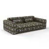 Sofa pinzon negro gaston y daniela telas etnico tapizado decoracion casa