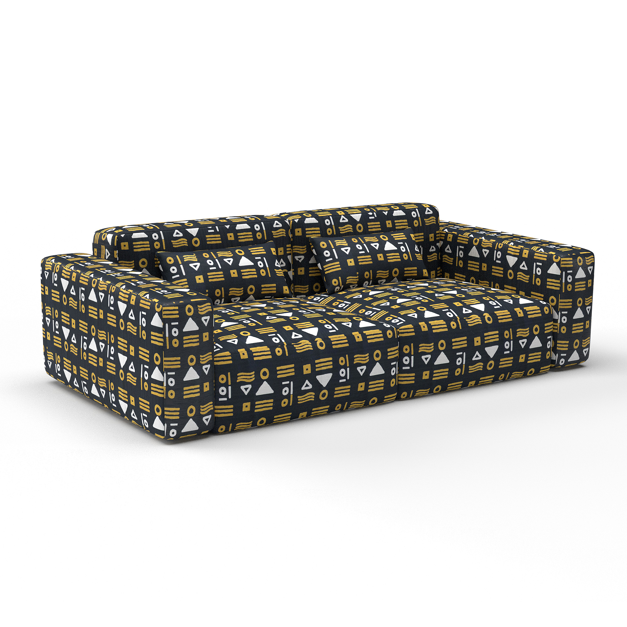 Sofa pinzon negro gaston y daniela telas etnico tapizado decoracion casa