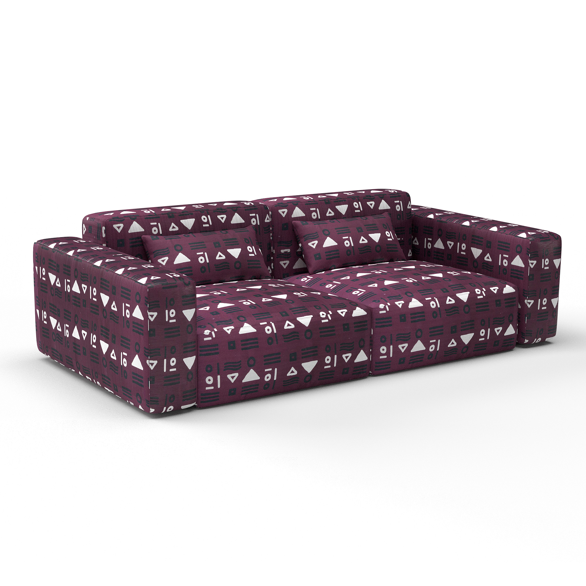 Sofa pinzon rojo gaston y daniela telas etnico tapizado decoracion casa