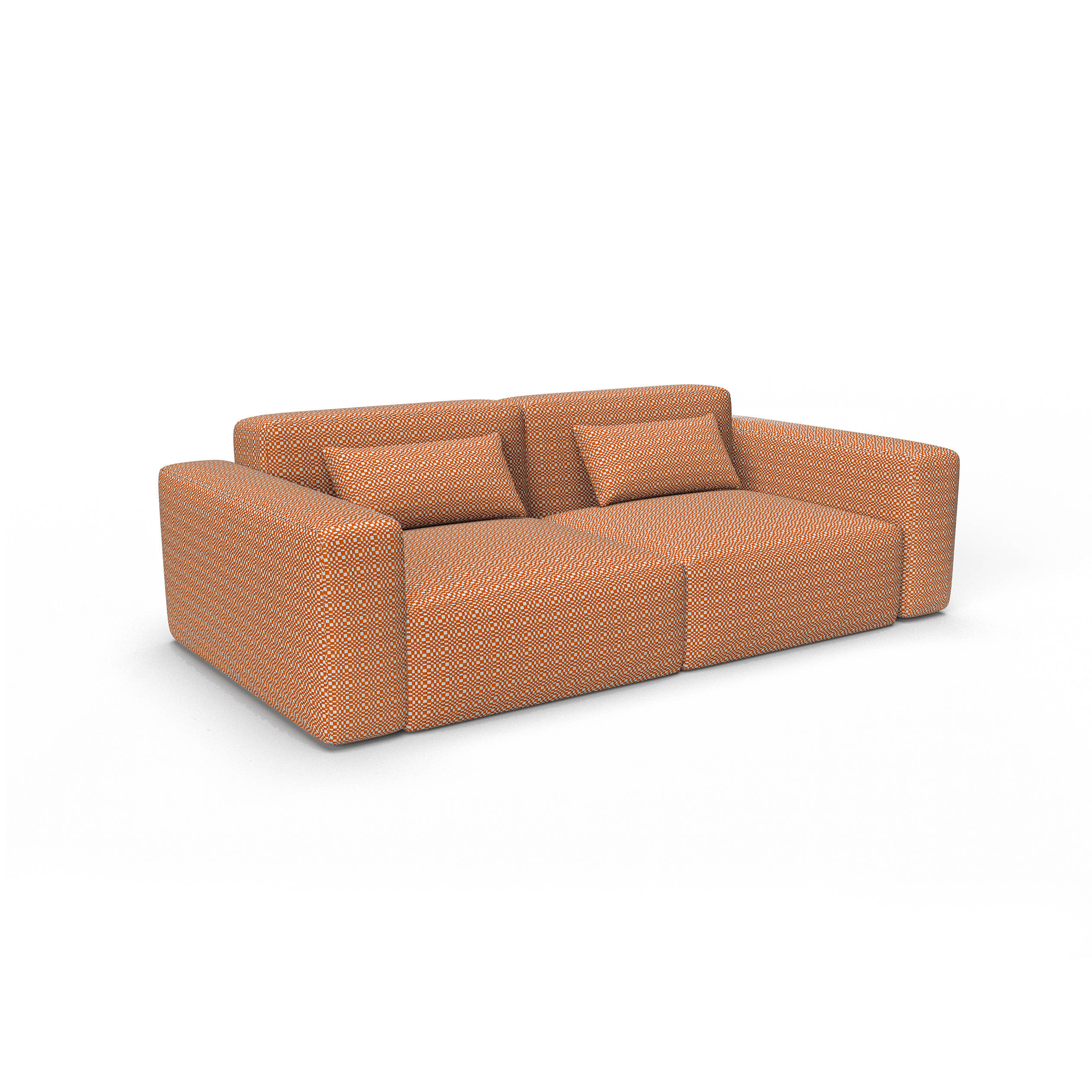 Sofa santa eulalia teja gaston y daniela telas falso liso tapizado decoracion casa