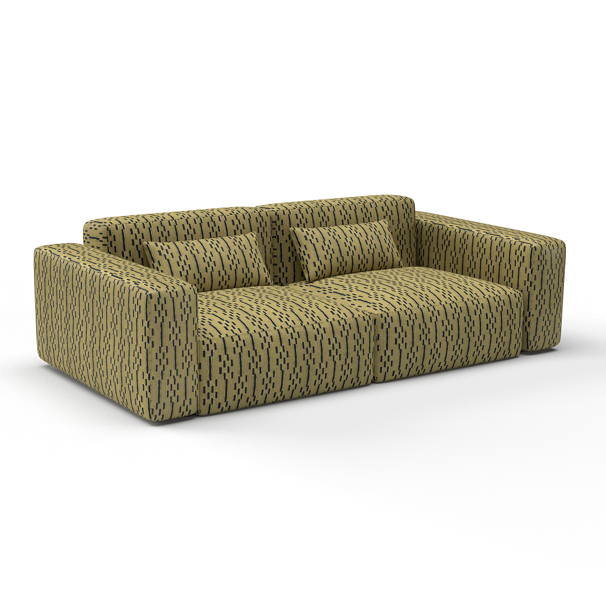 Sofa santa maria amarillo gaston y daniela telas geometrico etnico tapizado decoracion casa