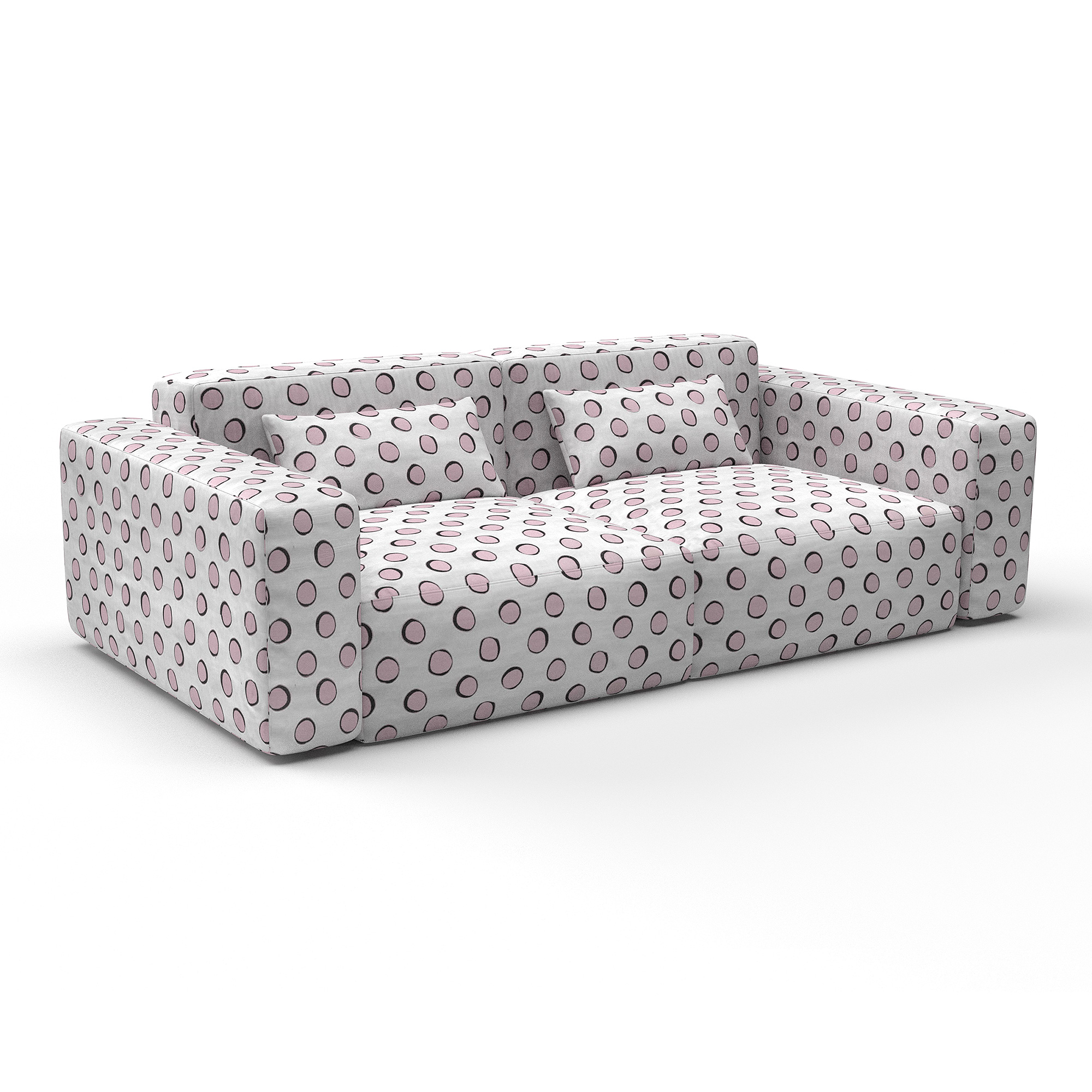 Sofa solis rosa blanco gaston y daniela telas geometrico tapizado decoracion casa