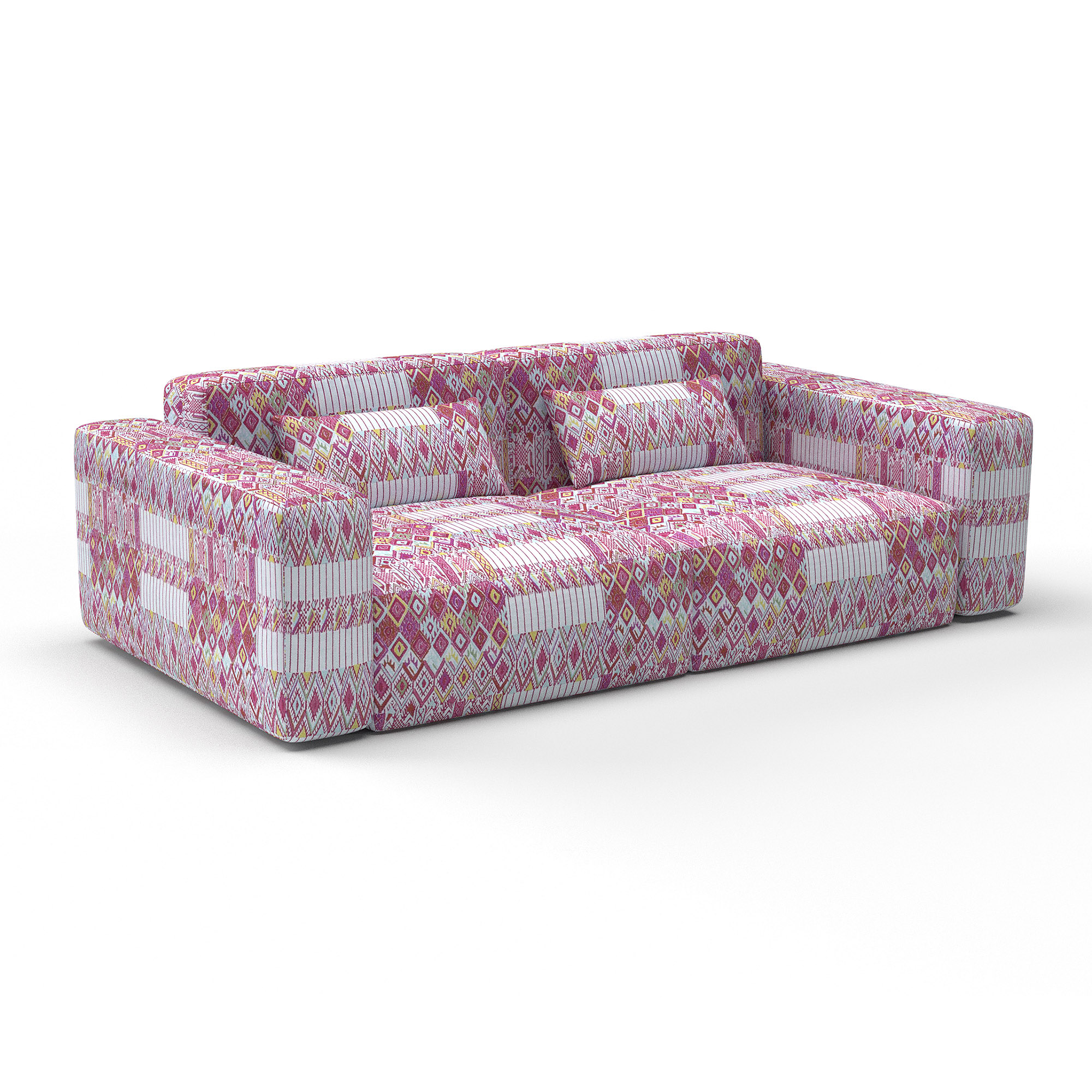 Sofa uipil rosa gaston y daniela telas etnico tapizado decoracion casa