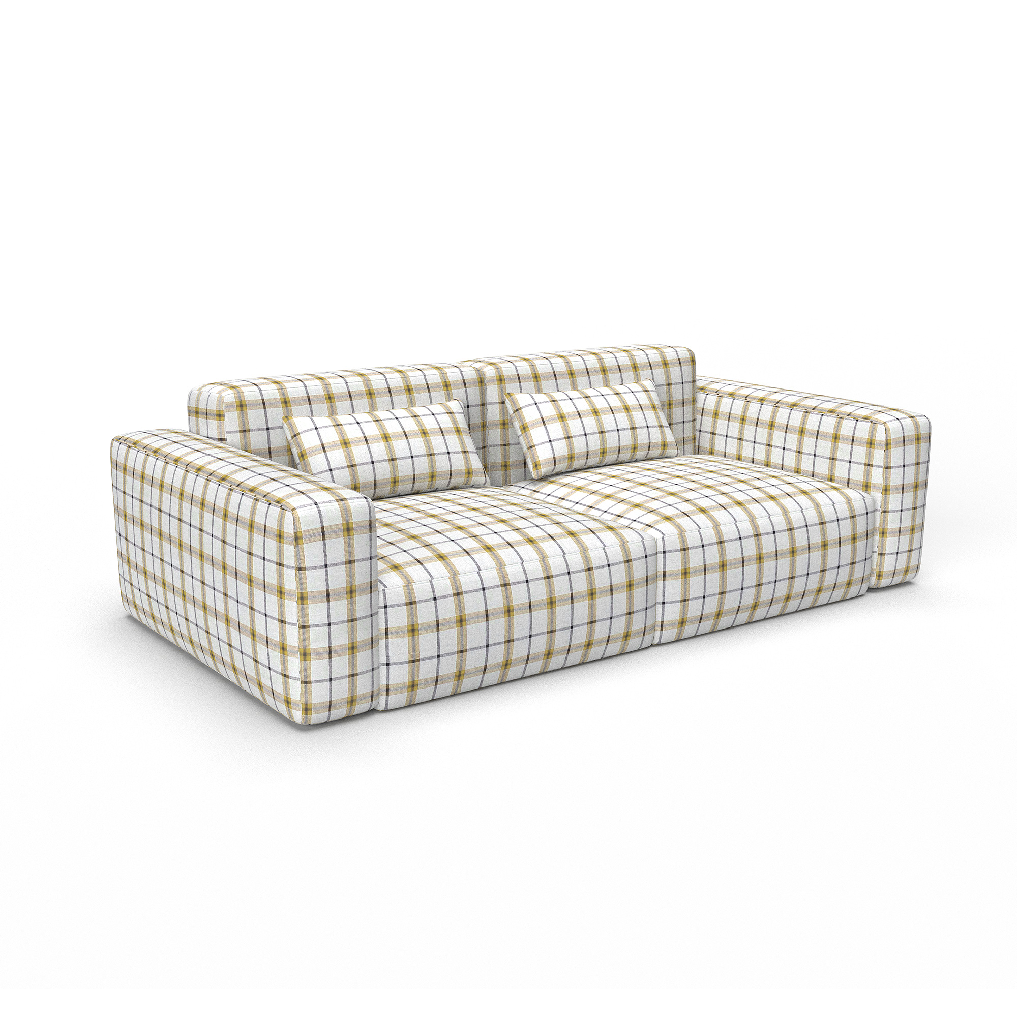 Sofa ventura amarillo gaston y daniela telas cuadros tapizado decoracion casa