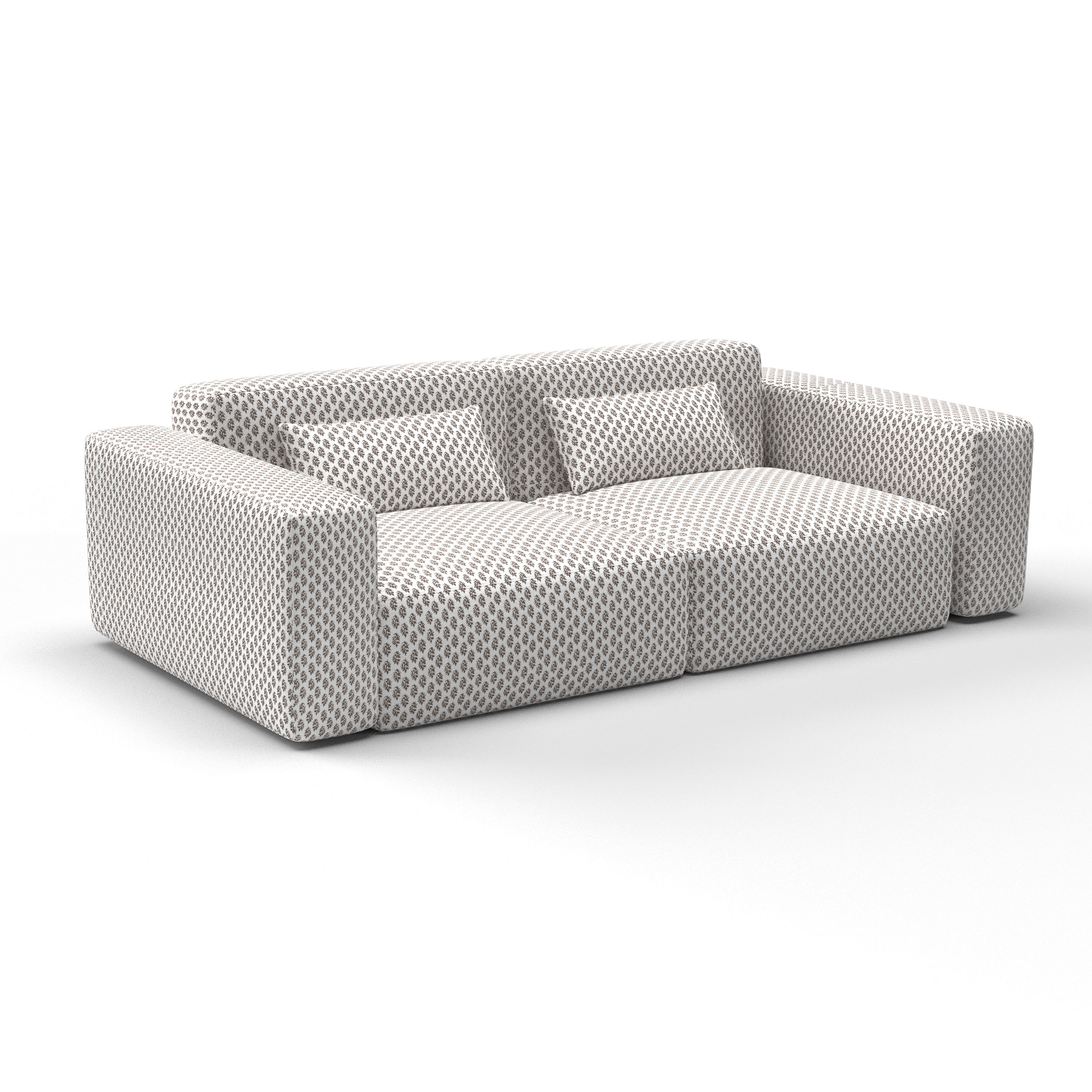 Sofa aravaquita chocolate gaston y daniela lorenzo castillo telas botanico paisley tapizado decoracion casa
