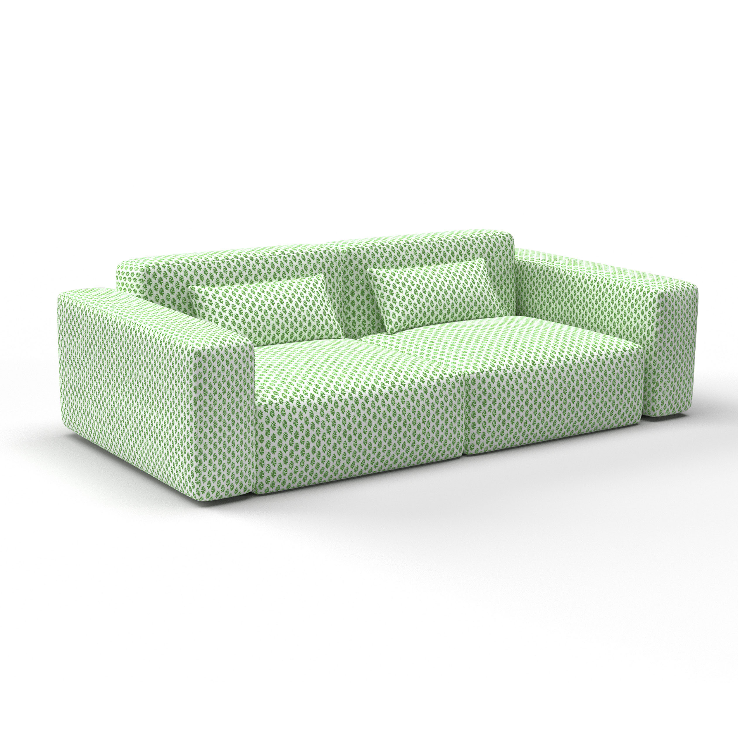 Sofa aravaquita verde gaston y daniela lorenzo castillo telas botanico paisley tapizado decoracion casa