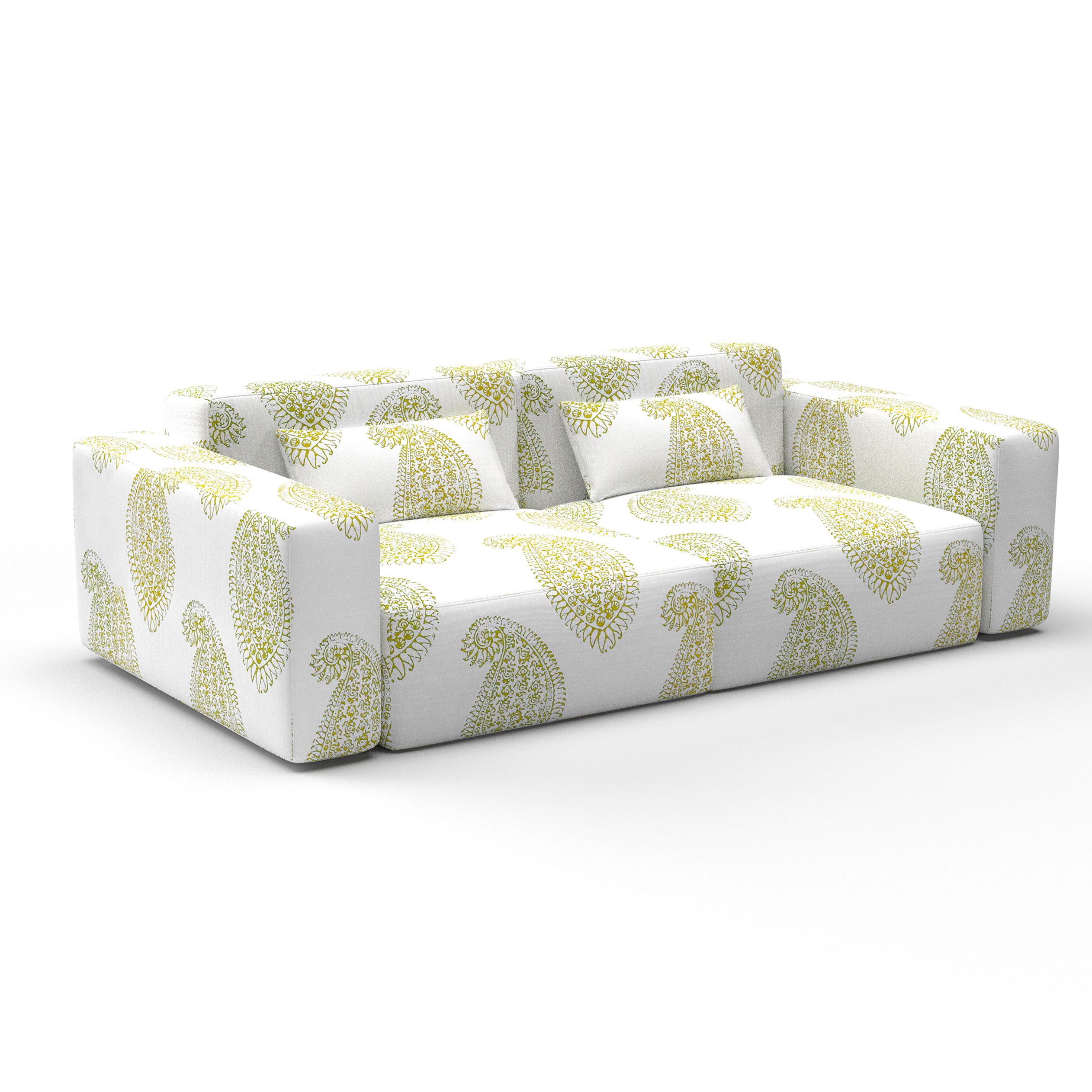 Sofa berenguela mostaza gaston y daniela lorenzo castillo telas paisley tapizado decoracion casa