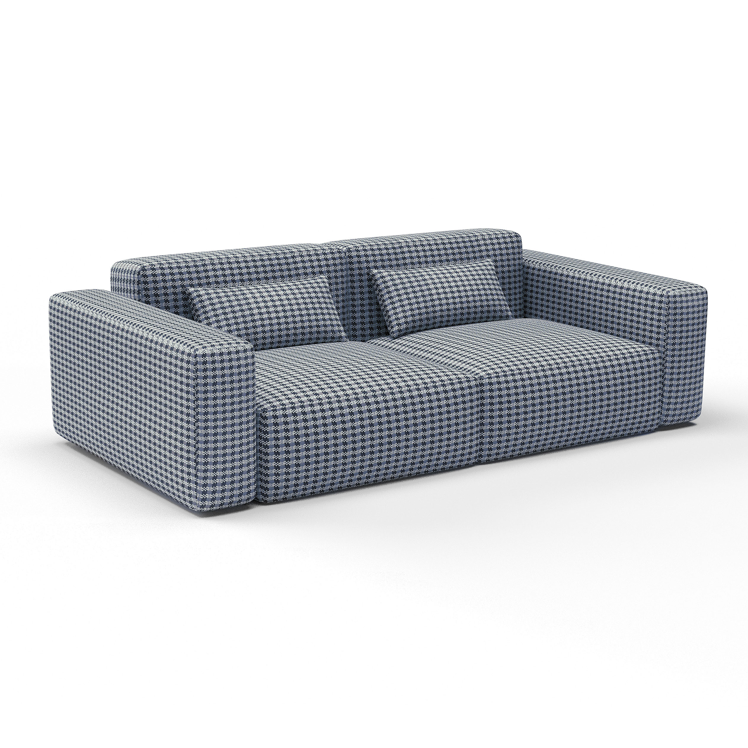 Sofa bermudo azul navy de gaston y daniela lorenzo castillo telas falso liso tapizado decoracion casa