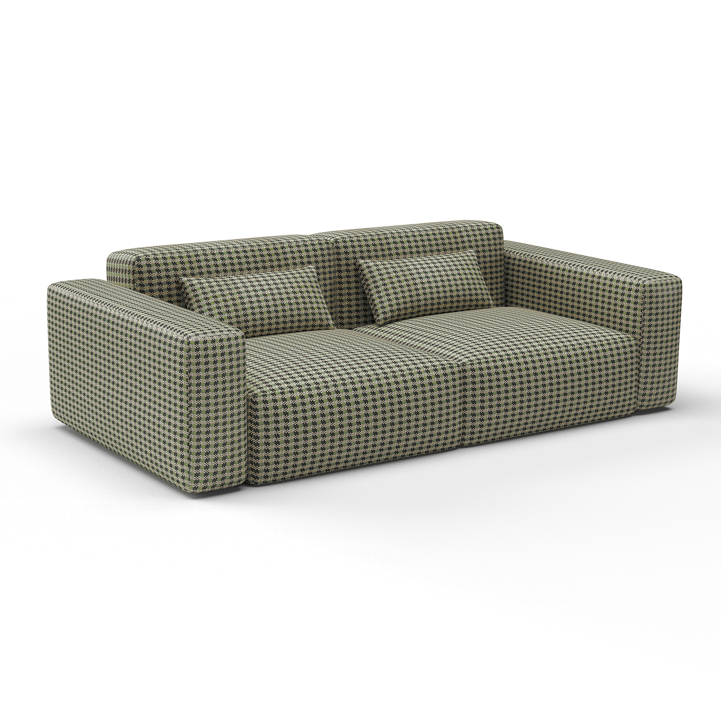 Sofa bermudo verde de gaston y daniela lorenzo castillo telas falso liso tapizado decoracion casa