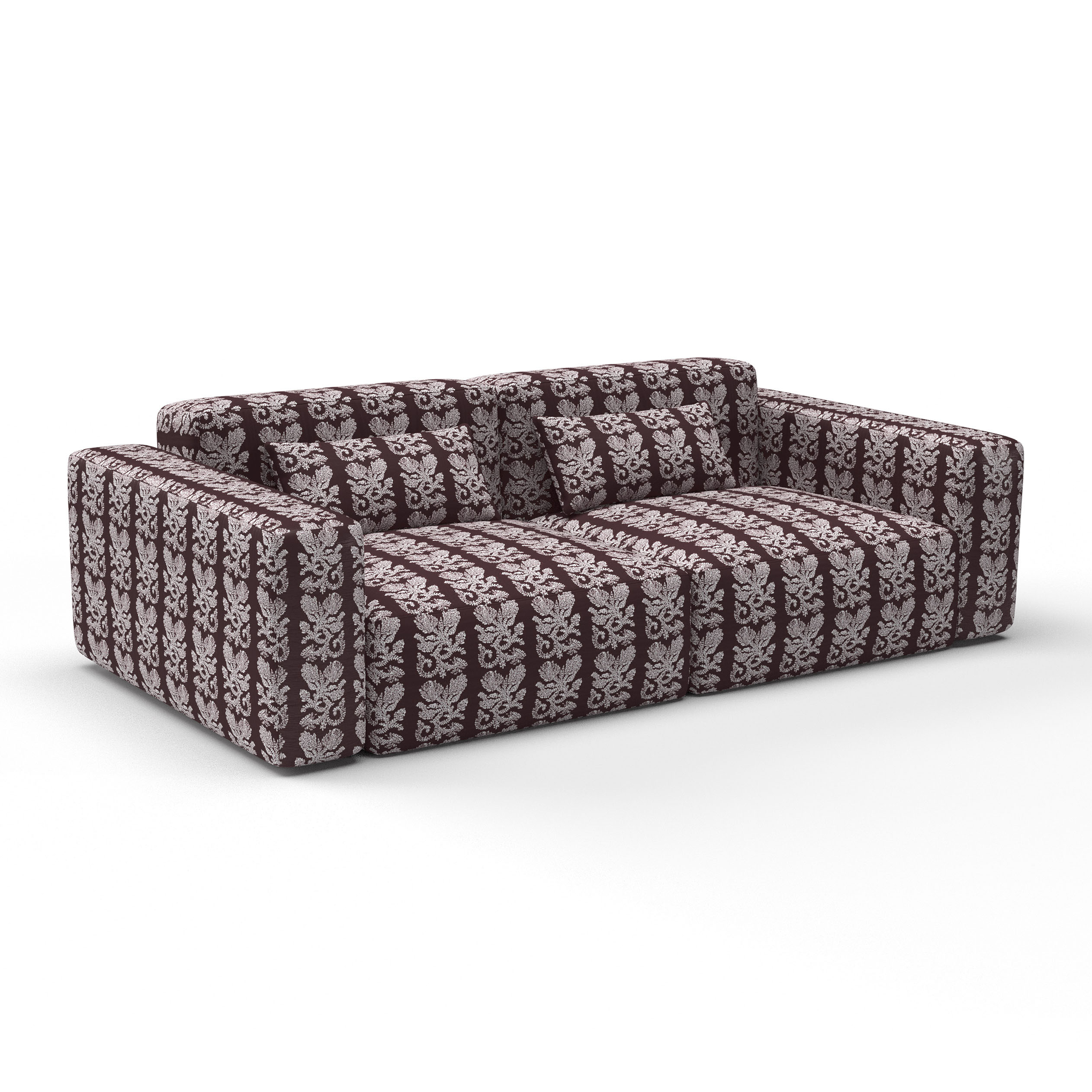 Sofa camino chocolate de gaston y daniela lorenzo castillo telas floral tapizado decoracion casa