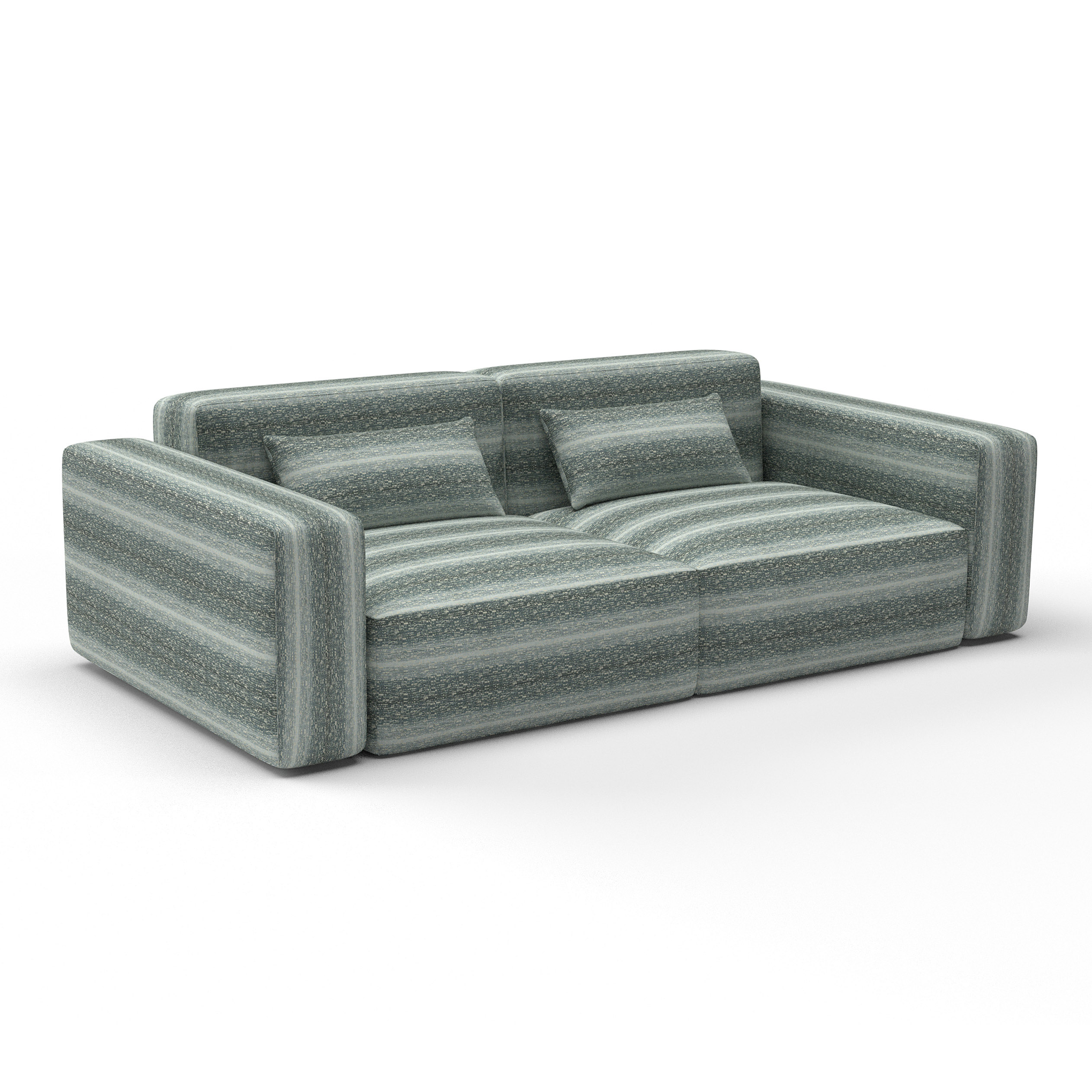 Sofa damirchik agua verde de gaston y daniela lorenzo castillo telas falso liso tapizado decoracion casa