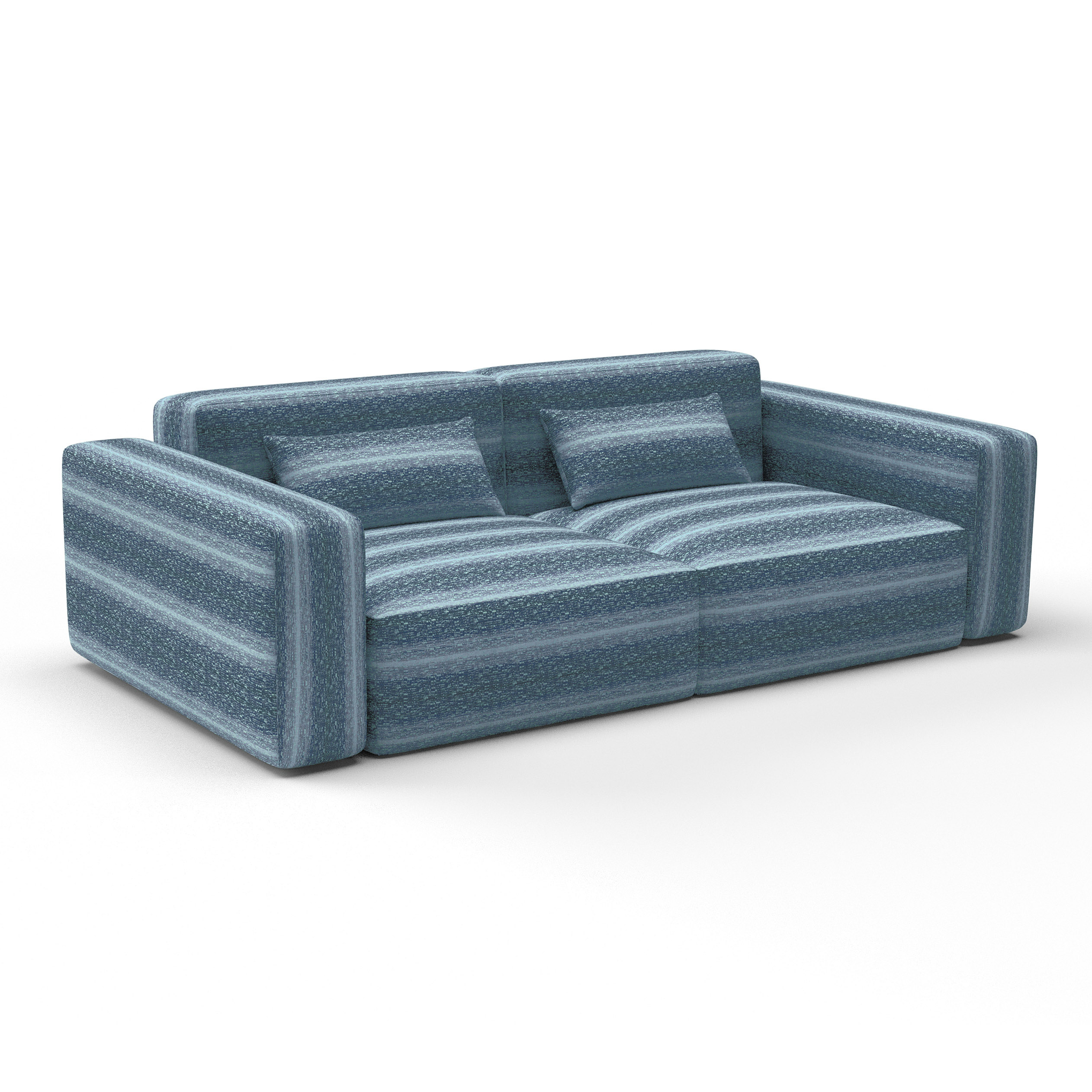 Sofa damirchik azul de gaston y daniela lorenzo castillo telas falso liso tapizado decoracion casa