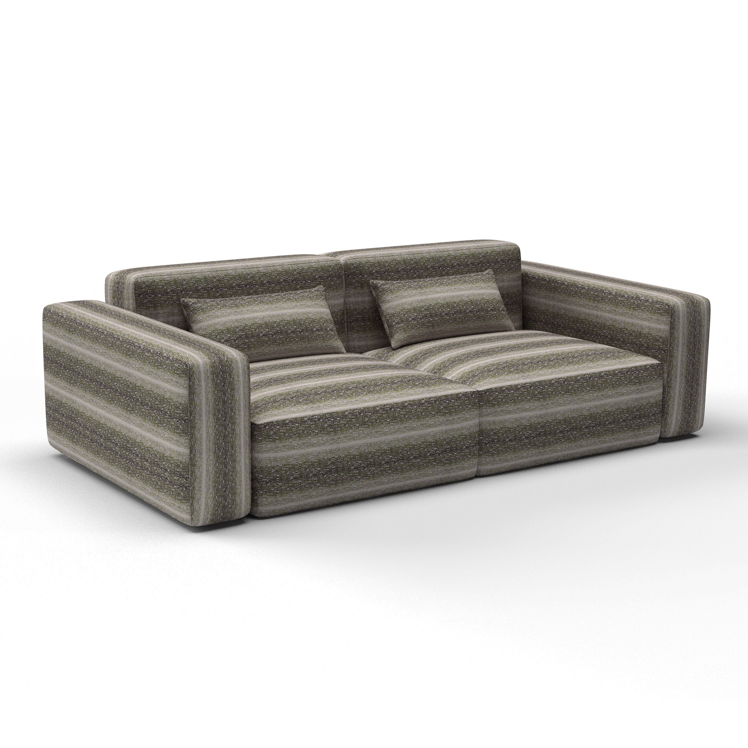 Sofa damirchik marron de gaston y daniela lorenzo castillo telas falso liso tapizado decoracion casa